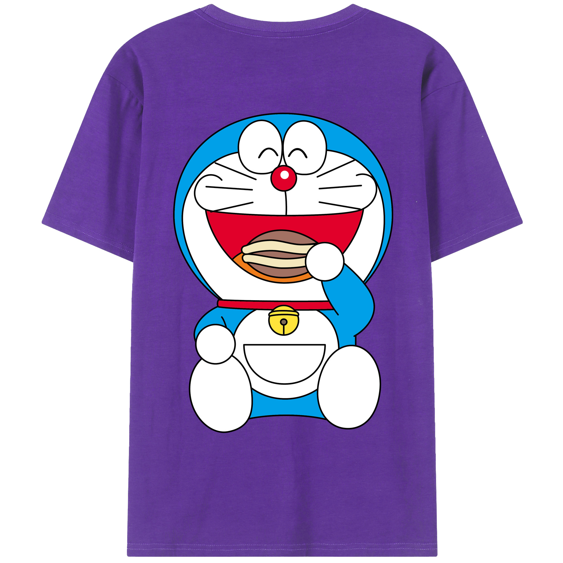 （画像用） ドラえもん Doraemon 綿100％ メンズ半袖Tシャツ（バックプリント） 通気性