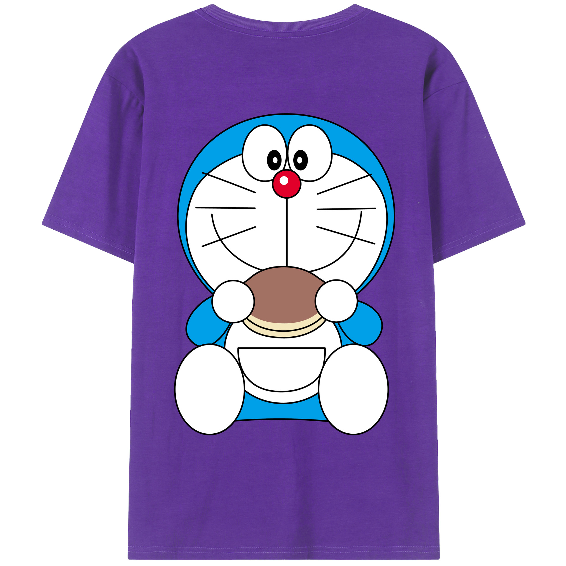 （画像用） ドラえもん Doraemon 綿100％ メンズ半袖Tシャツ（バックプリント） 通気性