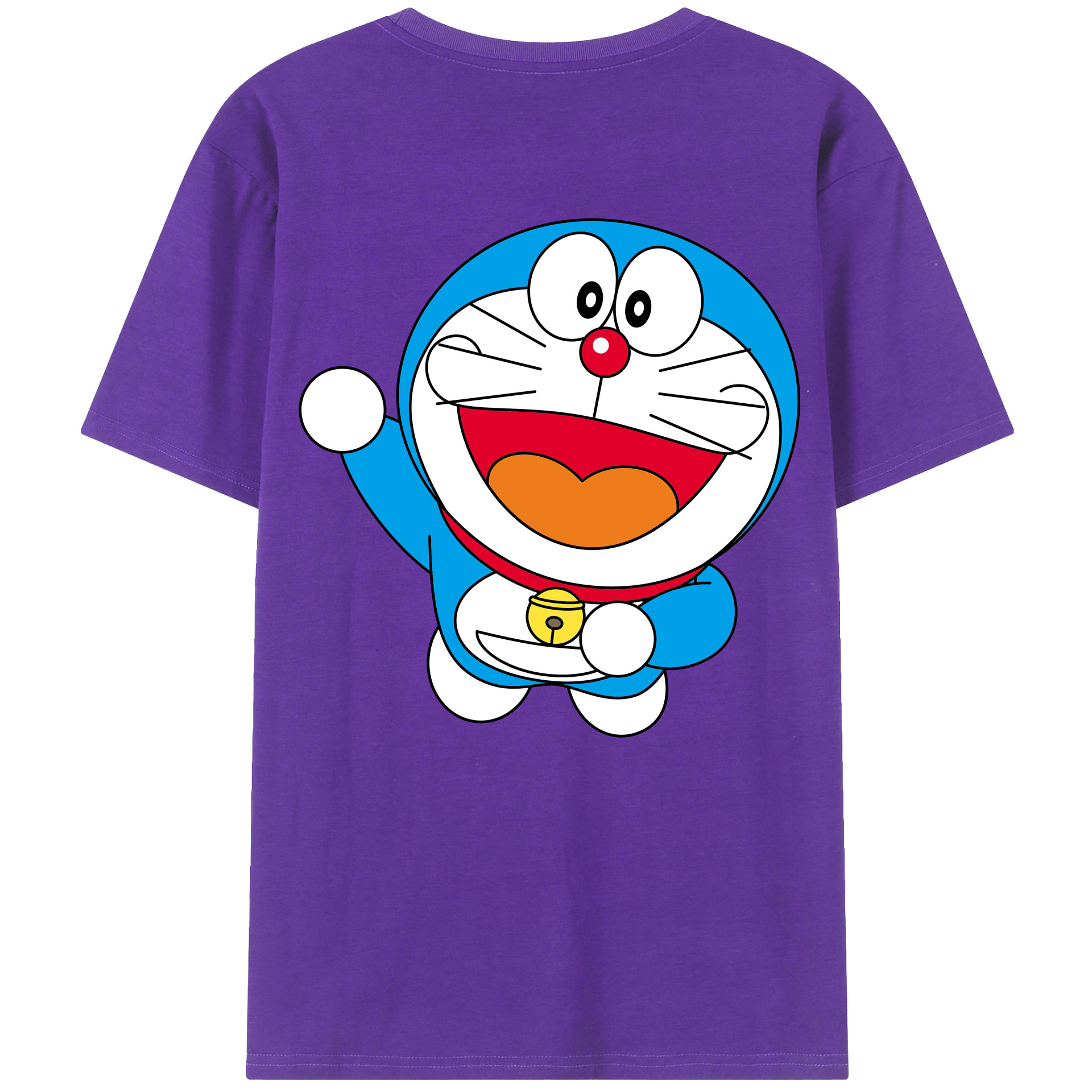 （画像用） ドラえもん Doraemon 綿100％ メンズ半袖Tシャツ（バックプリント） 通気性
