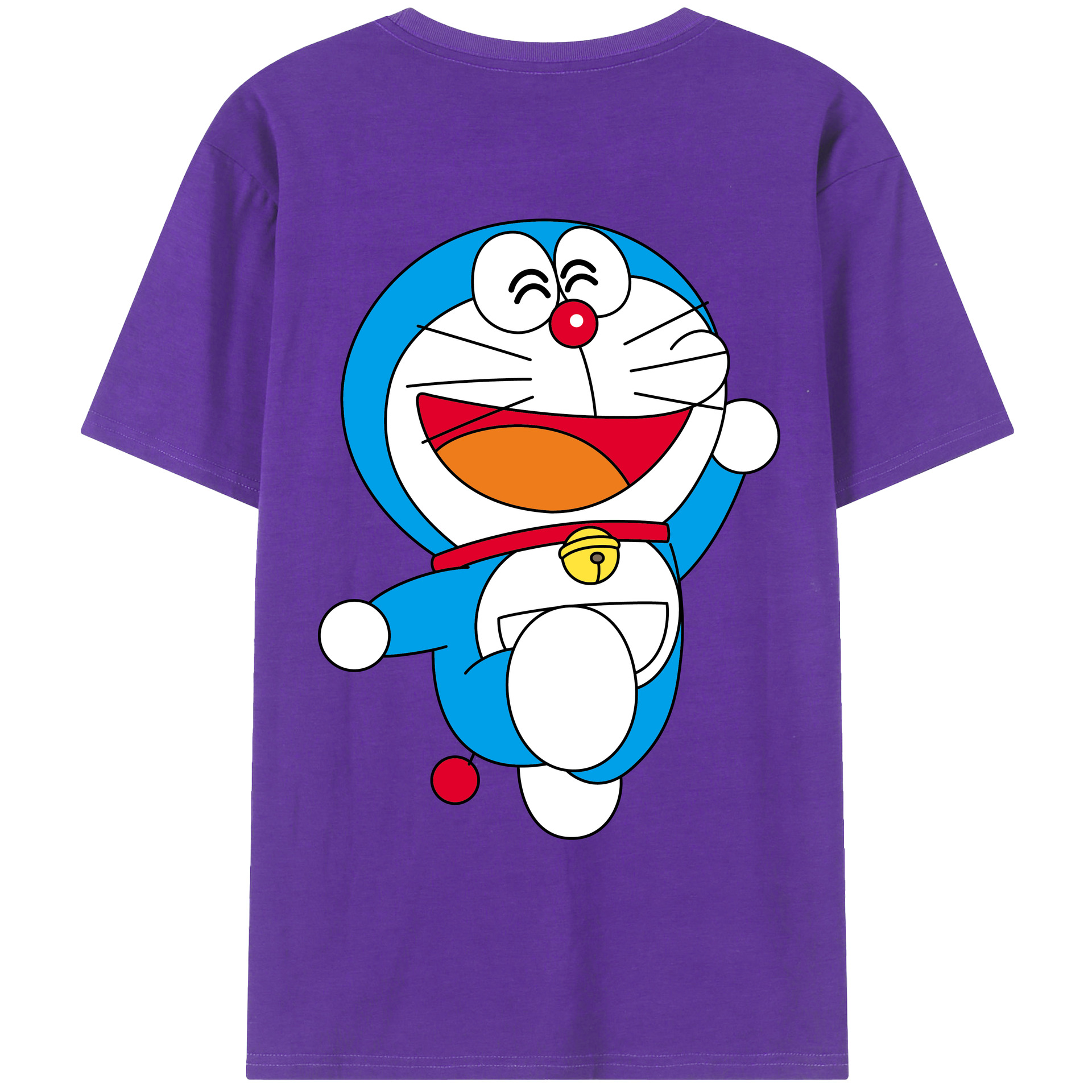 （画像用） ドラえもん Doraemon 綿100％ メンズ半袖Tシャツ（バックプリント） 通気性