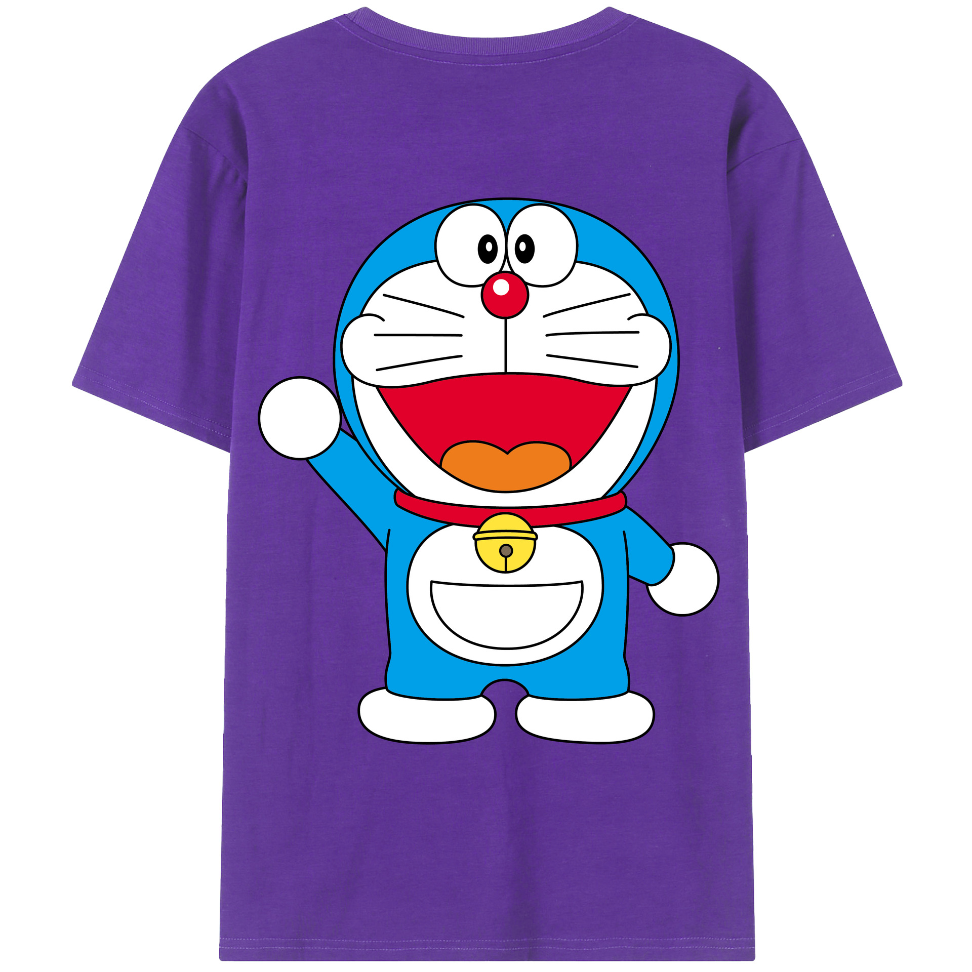 （画像用） ドラえもん Doraemon 綿100％ メンズ半袖Tシャツ（バックプリント） 通気性