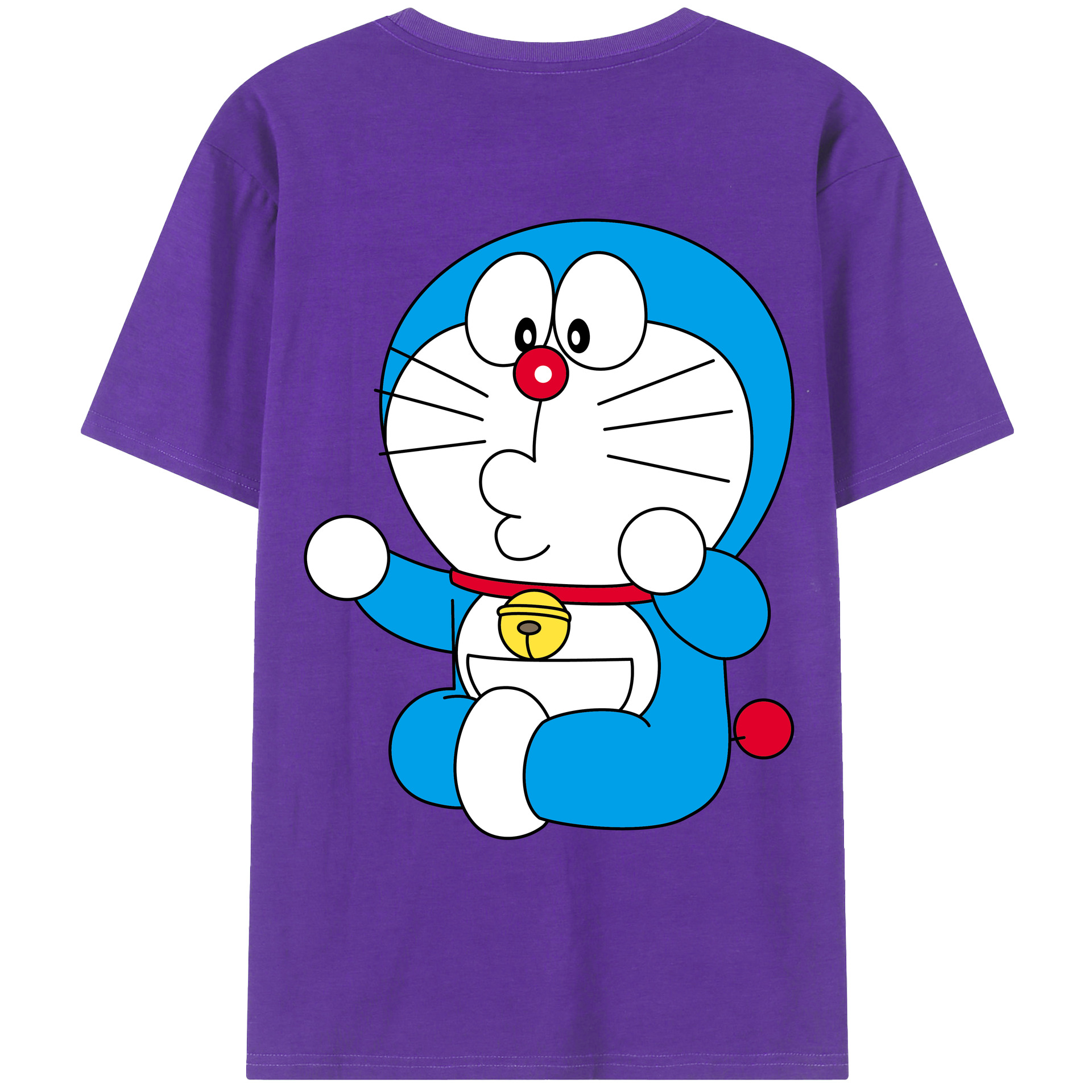 （画像用） ドラえもん Doraemon 綿100％ メンズ半袖Tシャツ（バックプリント） 通気性