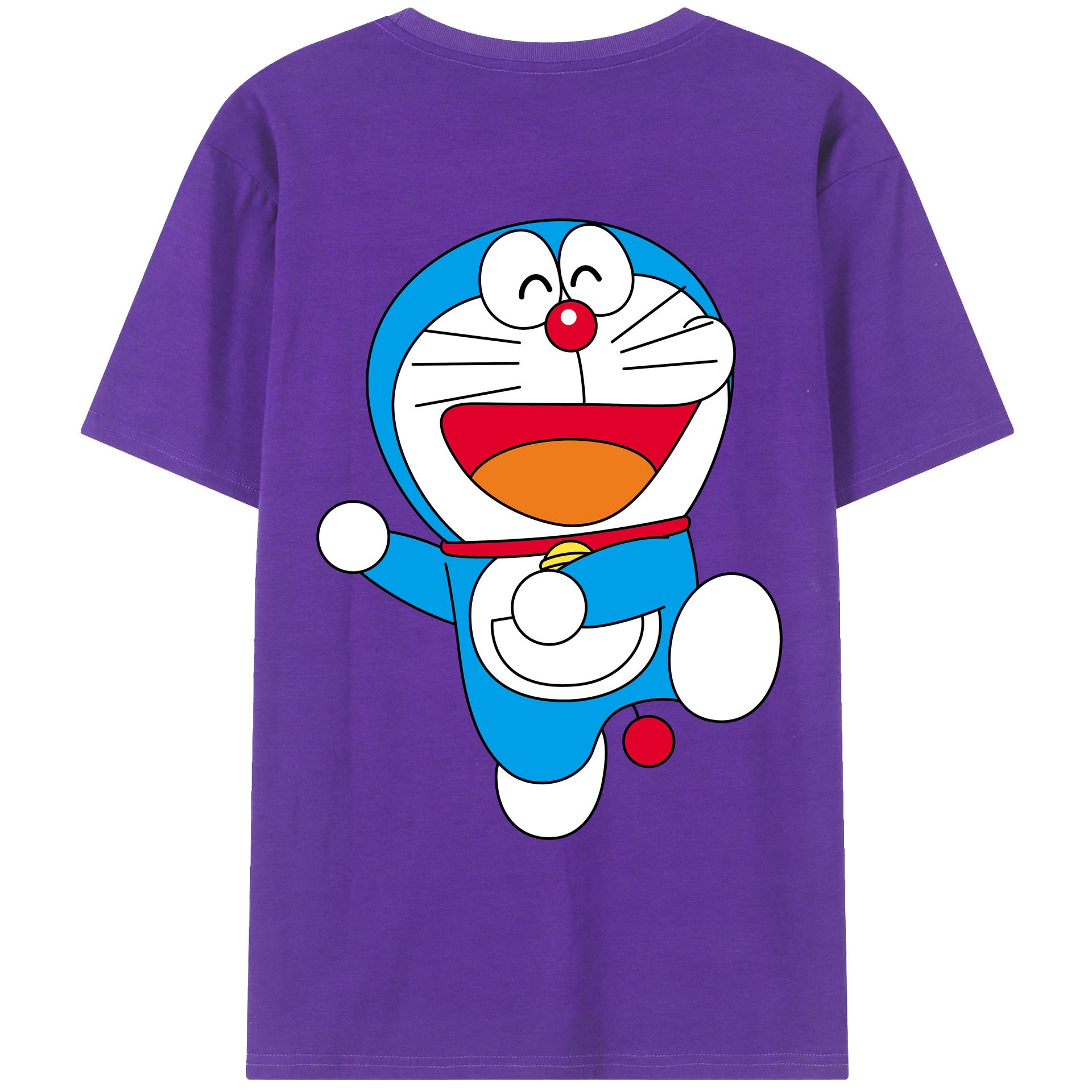 （画像用） ドラえもん Doraemon 綿100％ メンズ半袖Tシャツ（バックプリント） 通気性