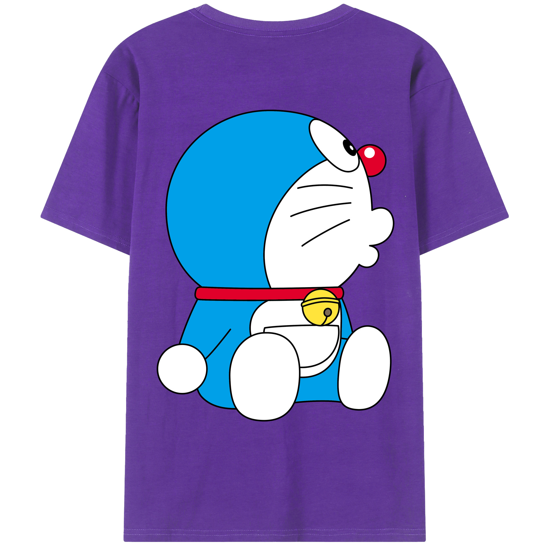 （画像用） ドラえもん Doraemon 綿100％ メンズ半袖Tシャツ（バックプリント） 通気性