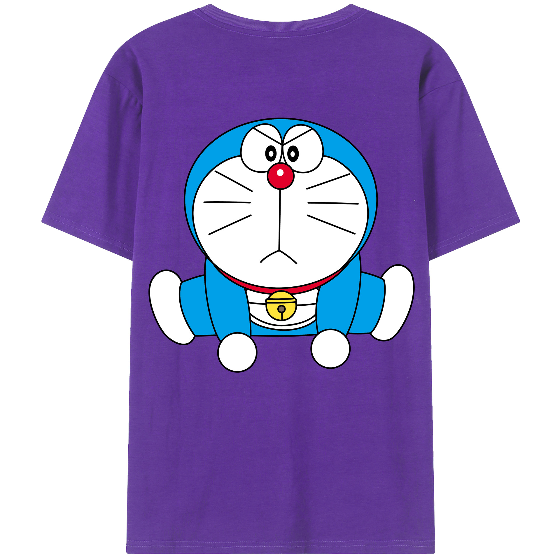 （画像用） ドラえもん Doraemon 綿100％ メンズ半袖Tシャツ（バックプリント） 通気性
