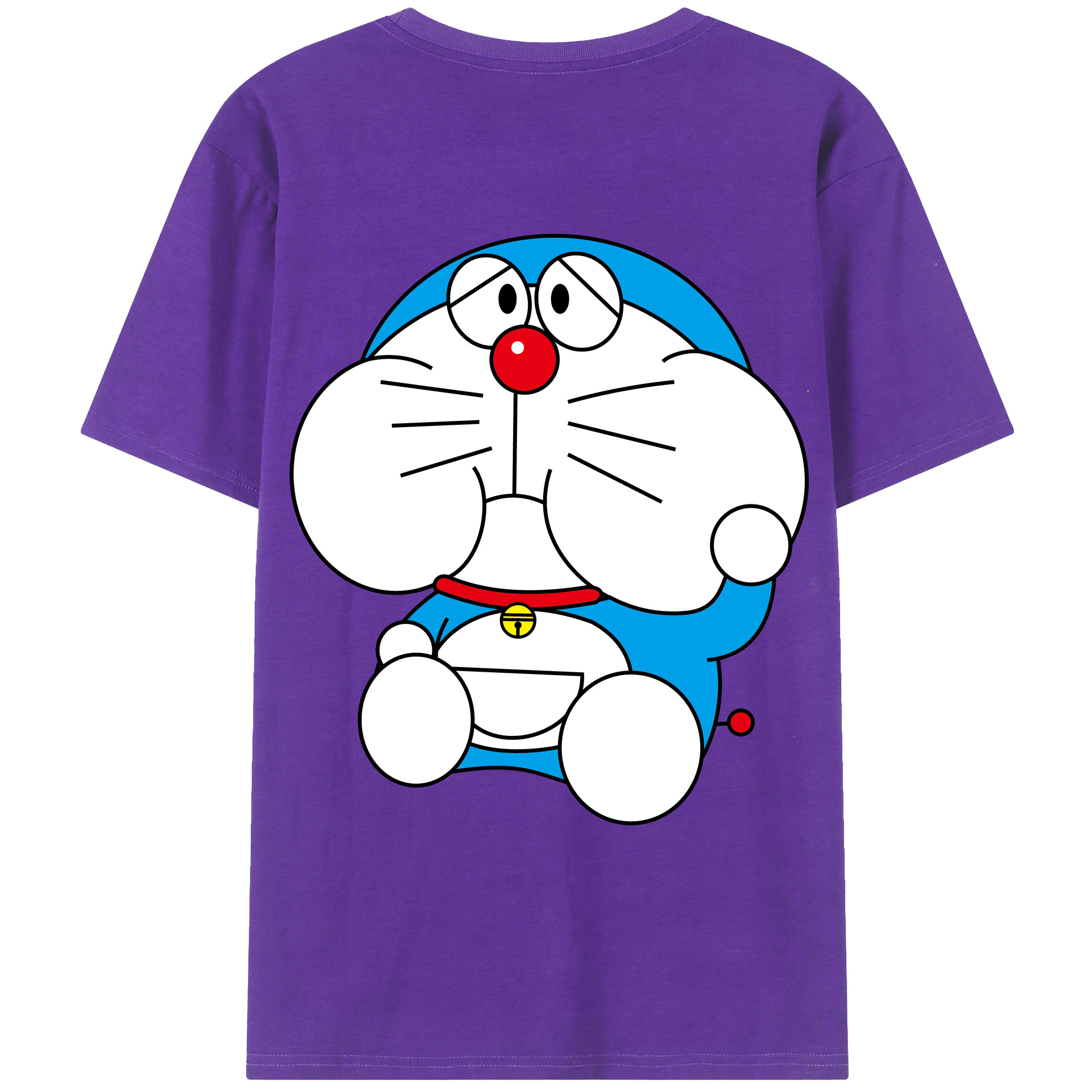 （画像用） ドラえもん Doraemon 綿100％ メンズ半袖Tシャツ（バックプリント） 通気性