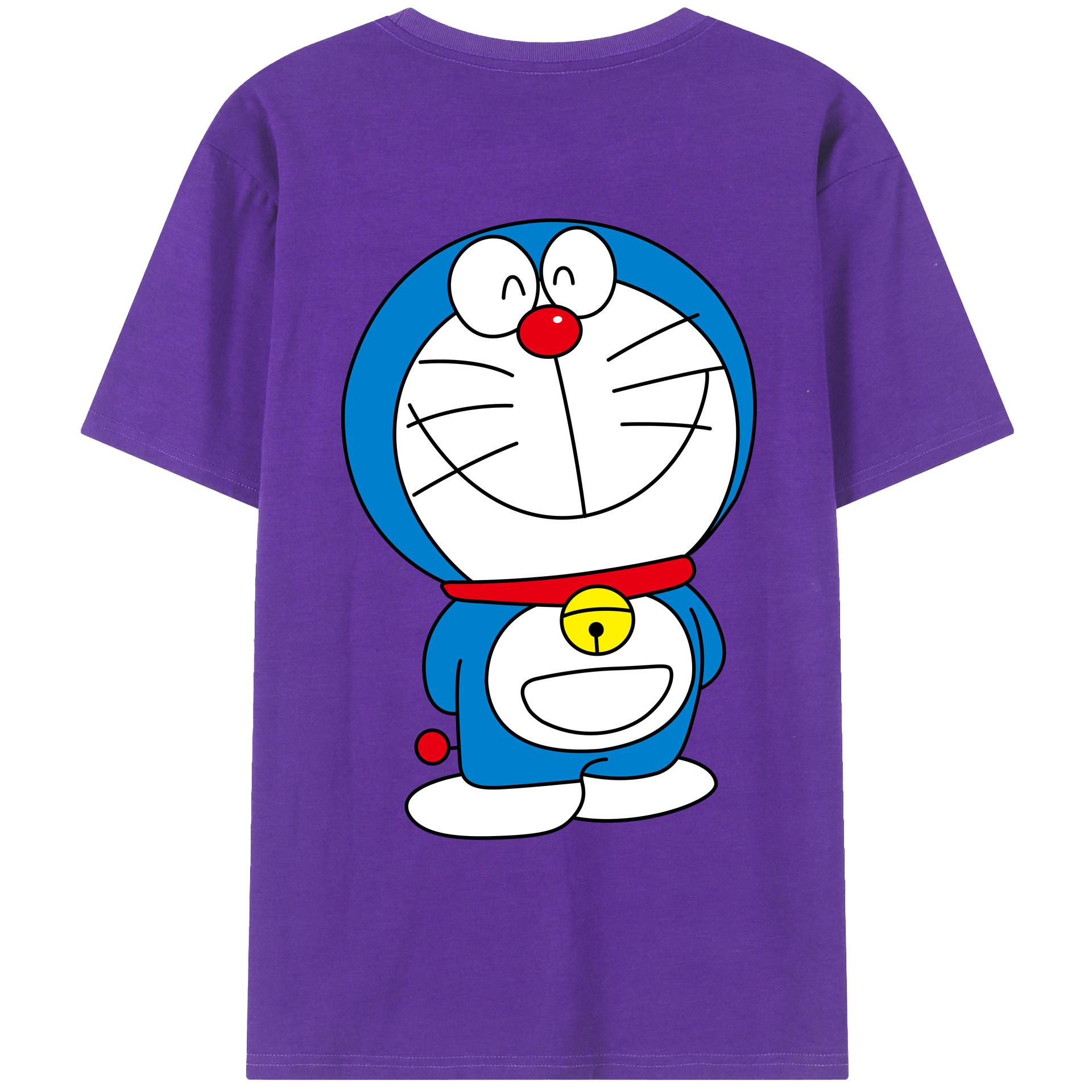 （画像用） ドラえもん Doraemon 綿100％ メンズ半袖Tシャツ（バックプリント） 通気性