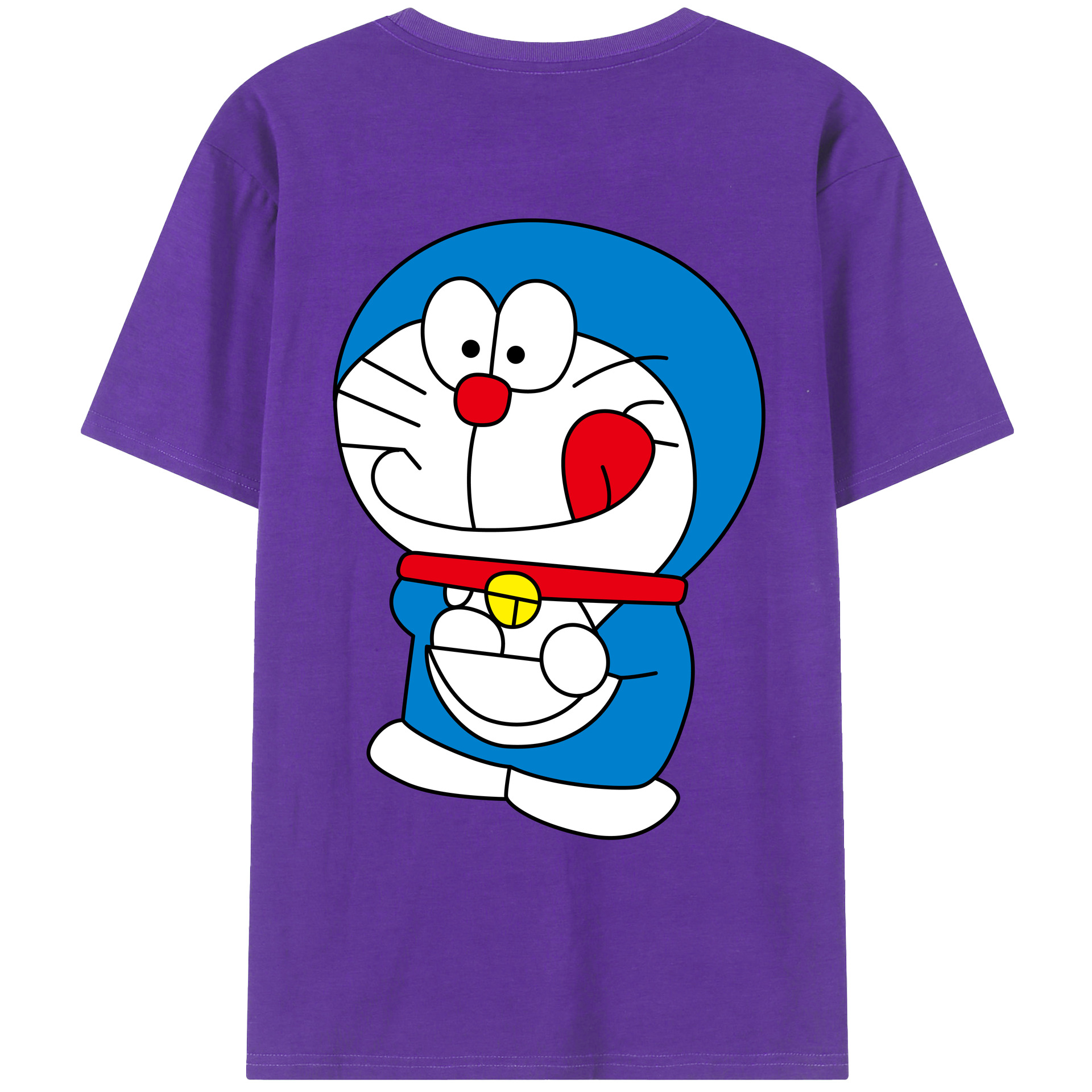 （画像用） ドラえもん Doraemon 綿100％ メンズ半袖Tシャツ（バックプリント） 通気性