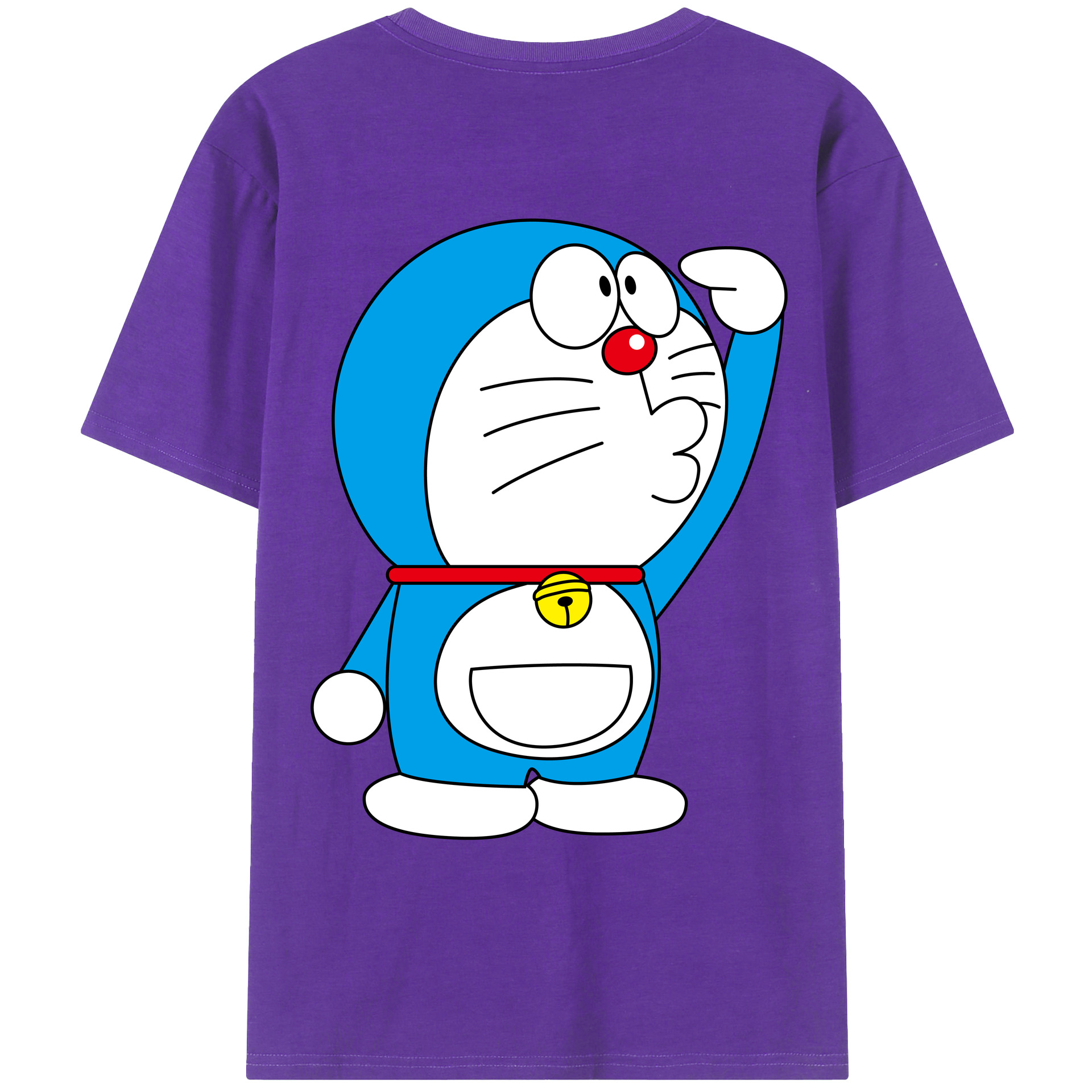 （画像用） ドラえもん Doraemon 綿100％ メンズ半袖Tシャツ（バックプリント） 通気性