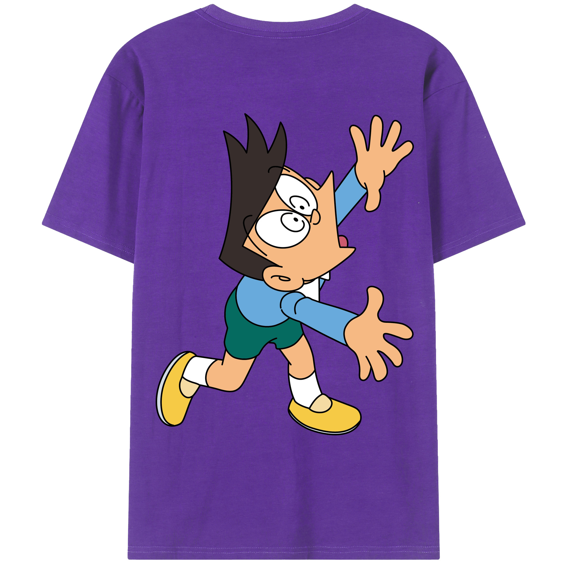 （画像用） ドラえもん 骨川 スネ夫 Doraemon Honekawa Suneo 綿100％ メンズ半袖Tシャツ（バックプリント） 通気性