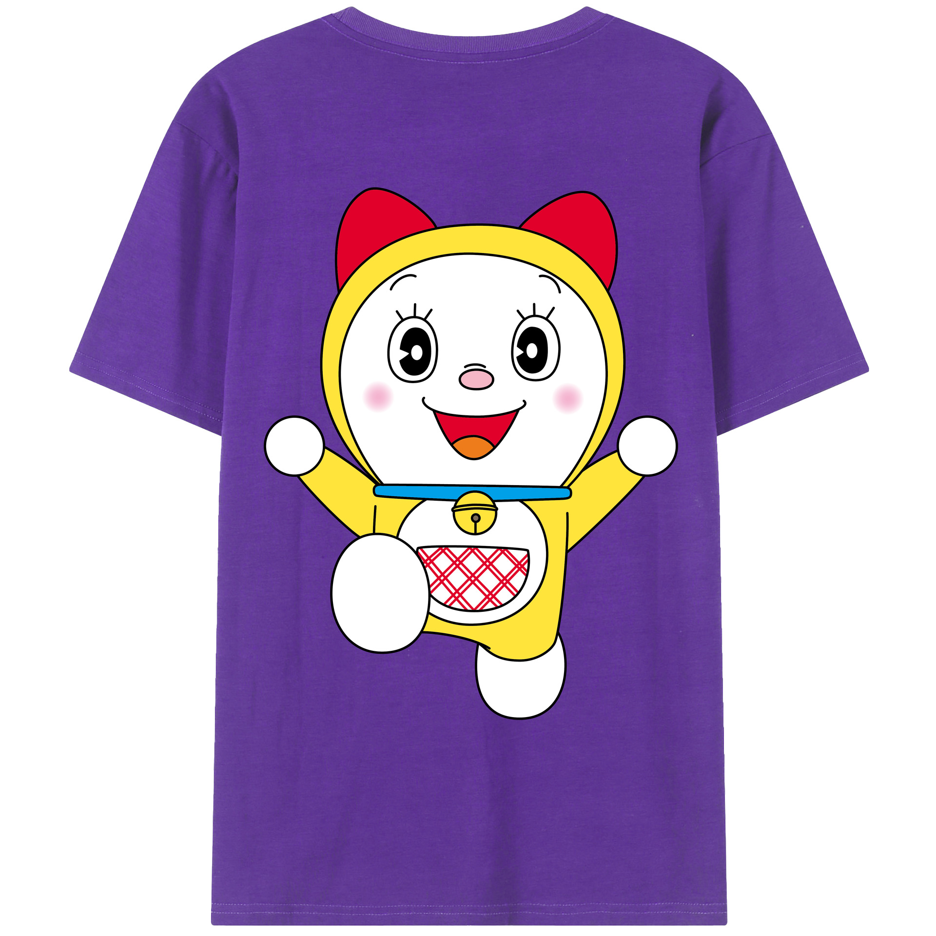 （画像用） ドラえもん ドラミ Doraemon Dorami 綿100％ メンズ半袖Tシャツ（バックプリント） 通気性