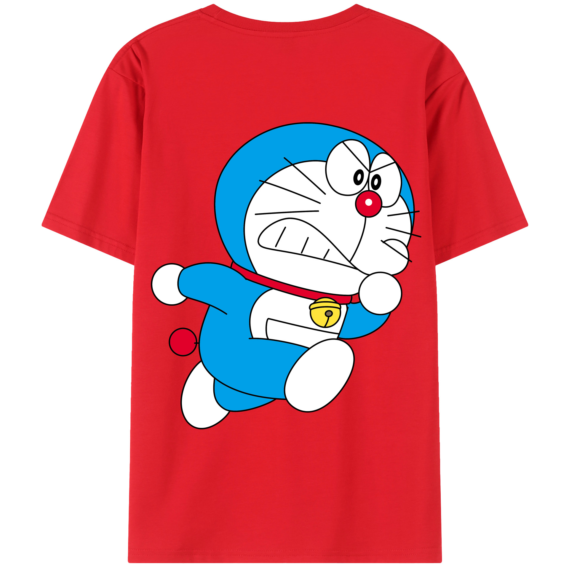 （画像用） ドラえもん Doraemon 綿100％ メンズ半袖Tシャツ（バックプリント） 通気性