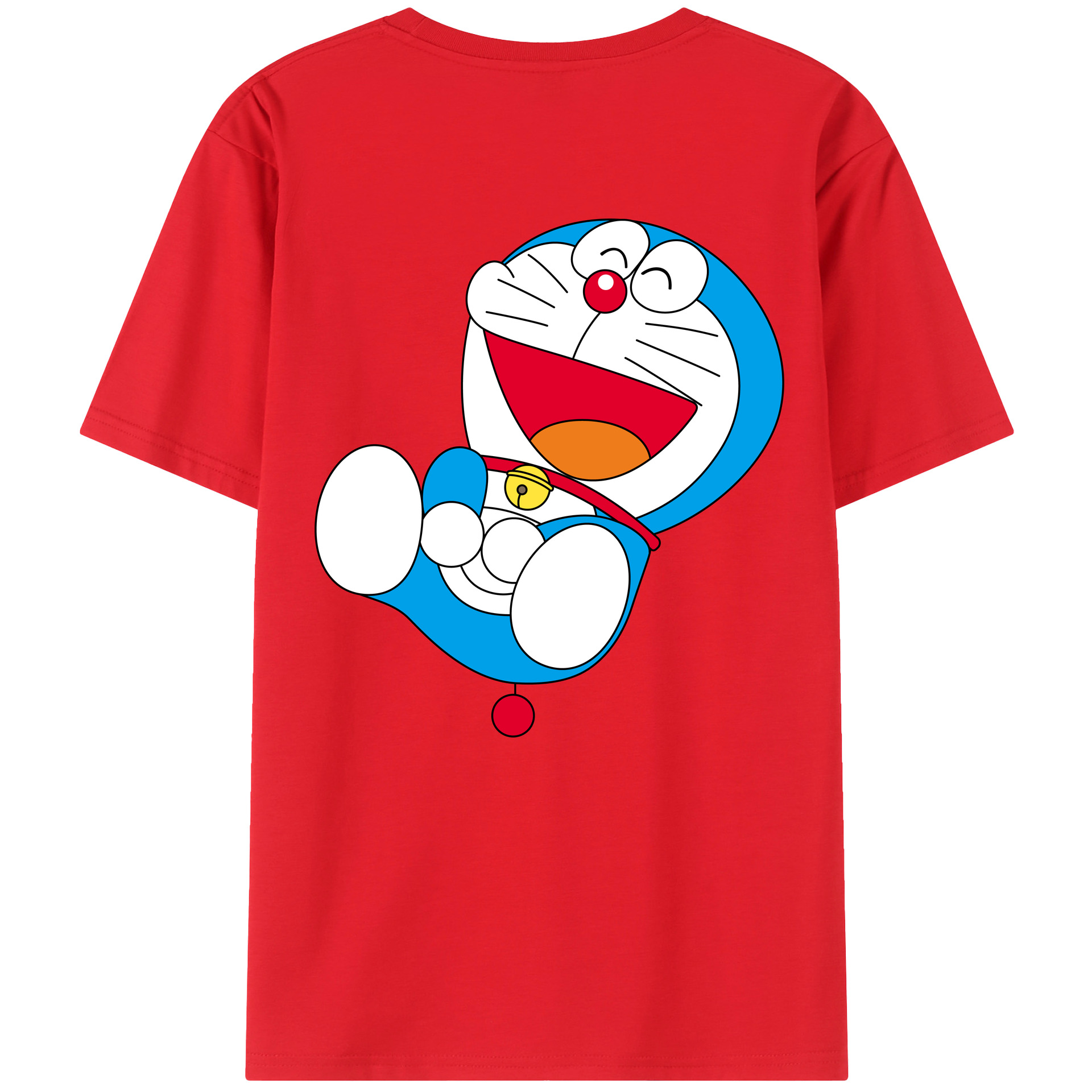 （画像用） ドラえもん Doraemon 綿100％ メンズ半袖Tシャツ（バックプリント） 通気性
