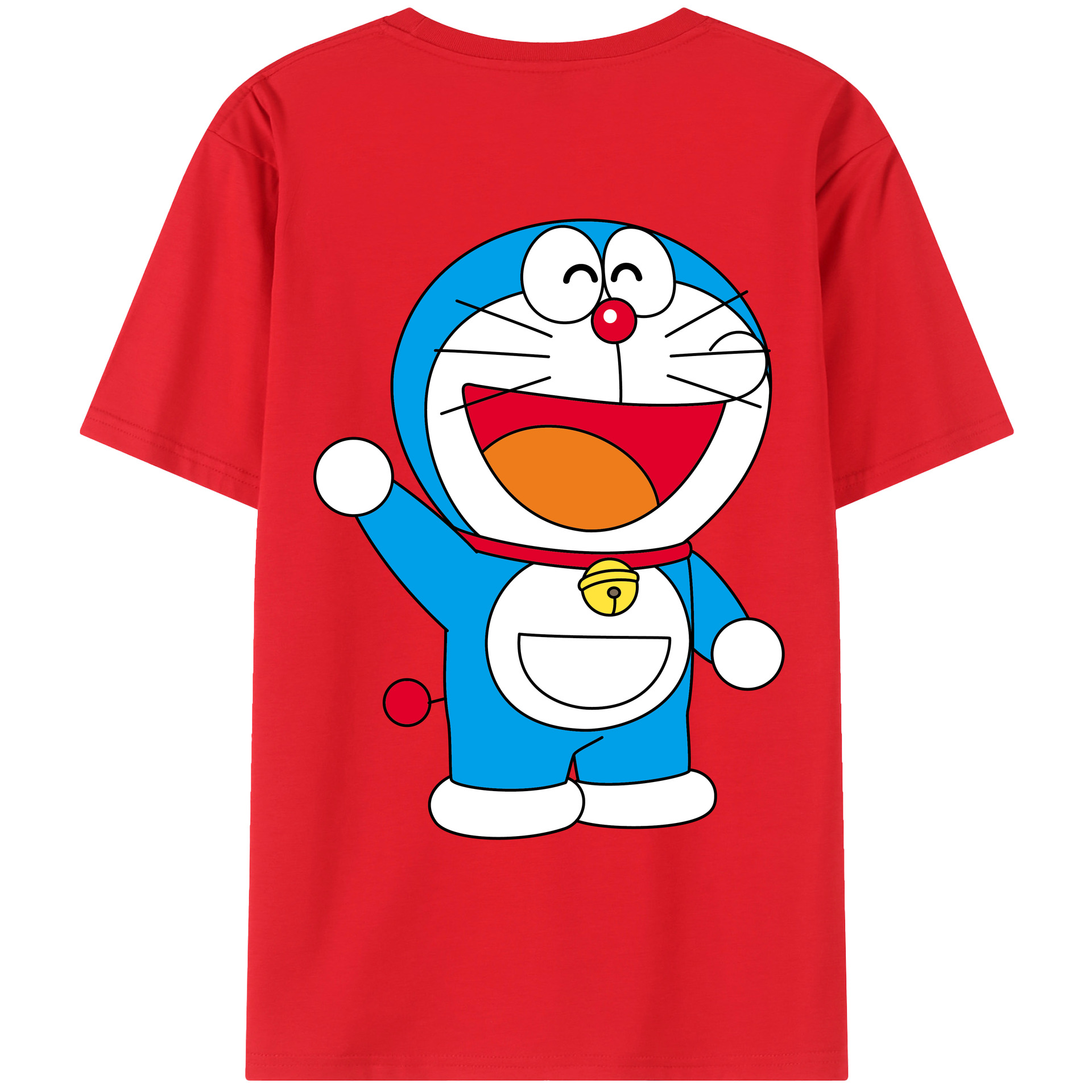 （画像用） ドラえもん Doraemon 綿100％ メンズ半袖Tシャツ（バックプリント） 通気性