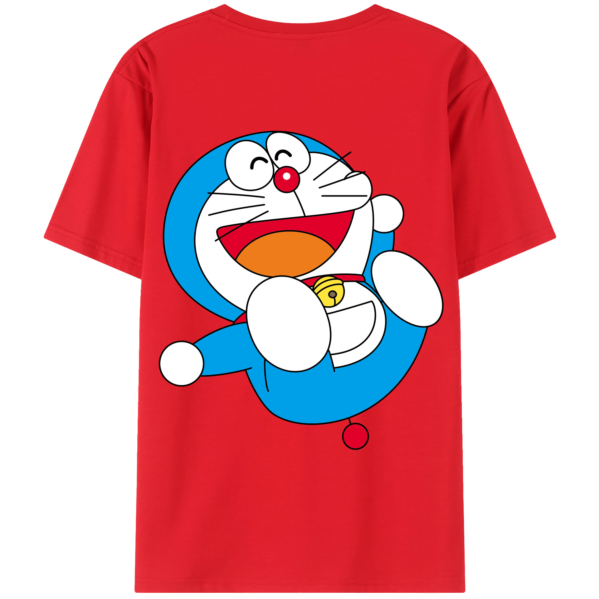 （画像用） ドラえもん Doraemon 綿100％ メンズ半袖Tシャツ（バックプリント） 通気性