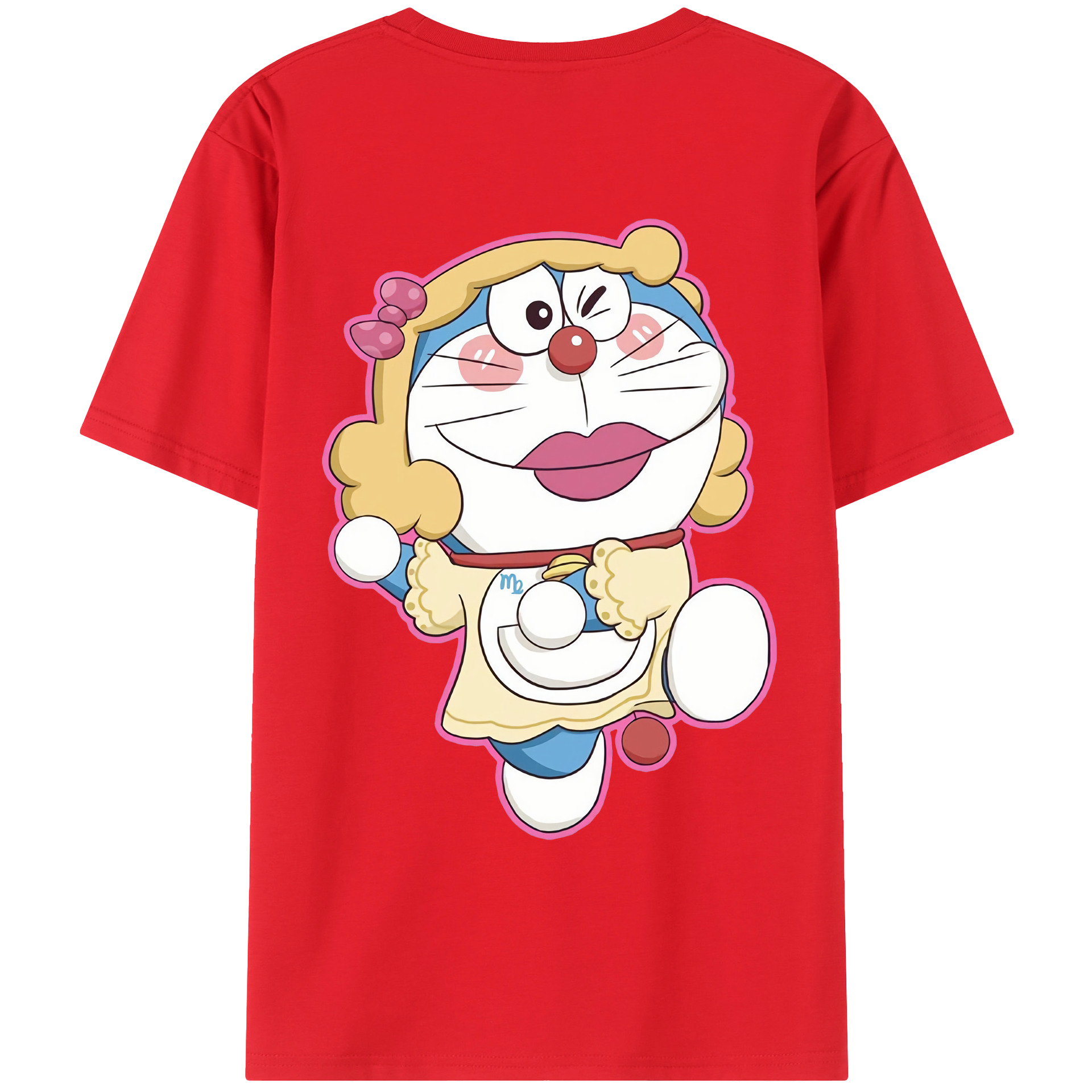 （画像用） ドラえもん Doraemon 綿100％ メンズ半袖Tシャツ（バックプリント） 通気性