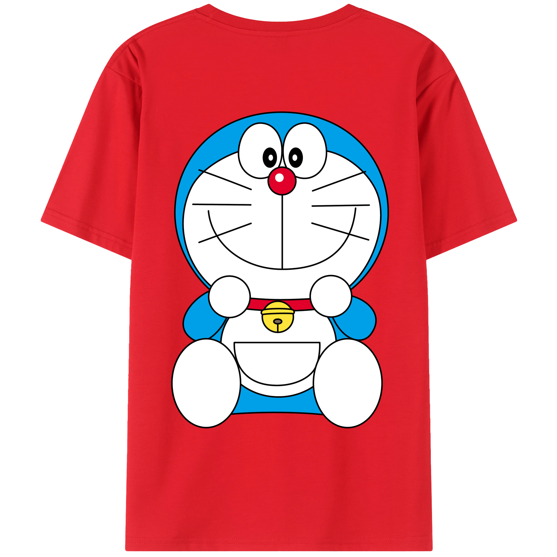（画像用） ドラえもん Doraemon 綿100％ メンズ半袖Tシャツ（バックプリント） 通気性
