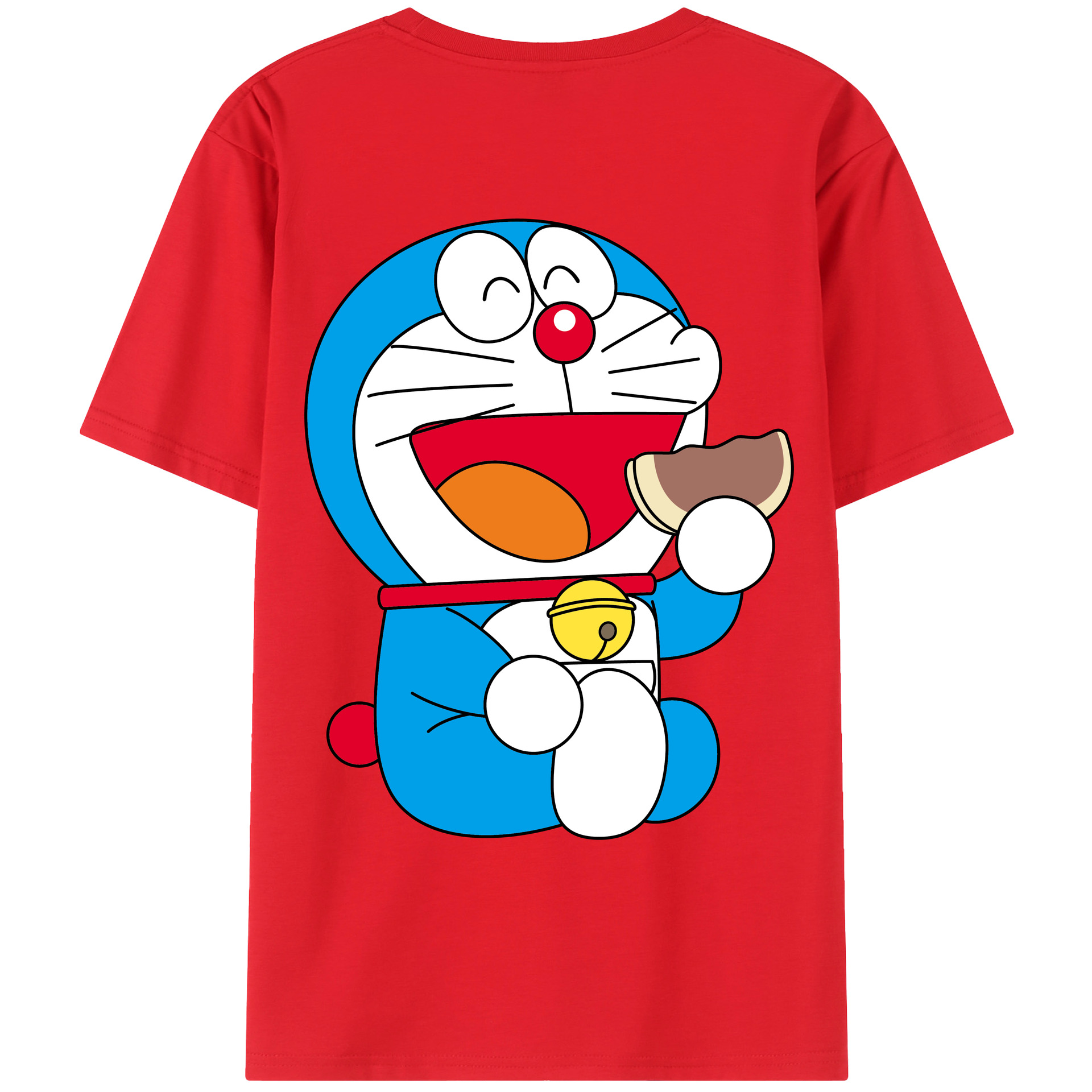 （画像用） ドラえもん Doraemon 綿100％ メンズ半袖Tシャツ（バックプリント） 通気性