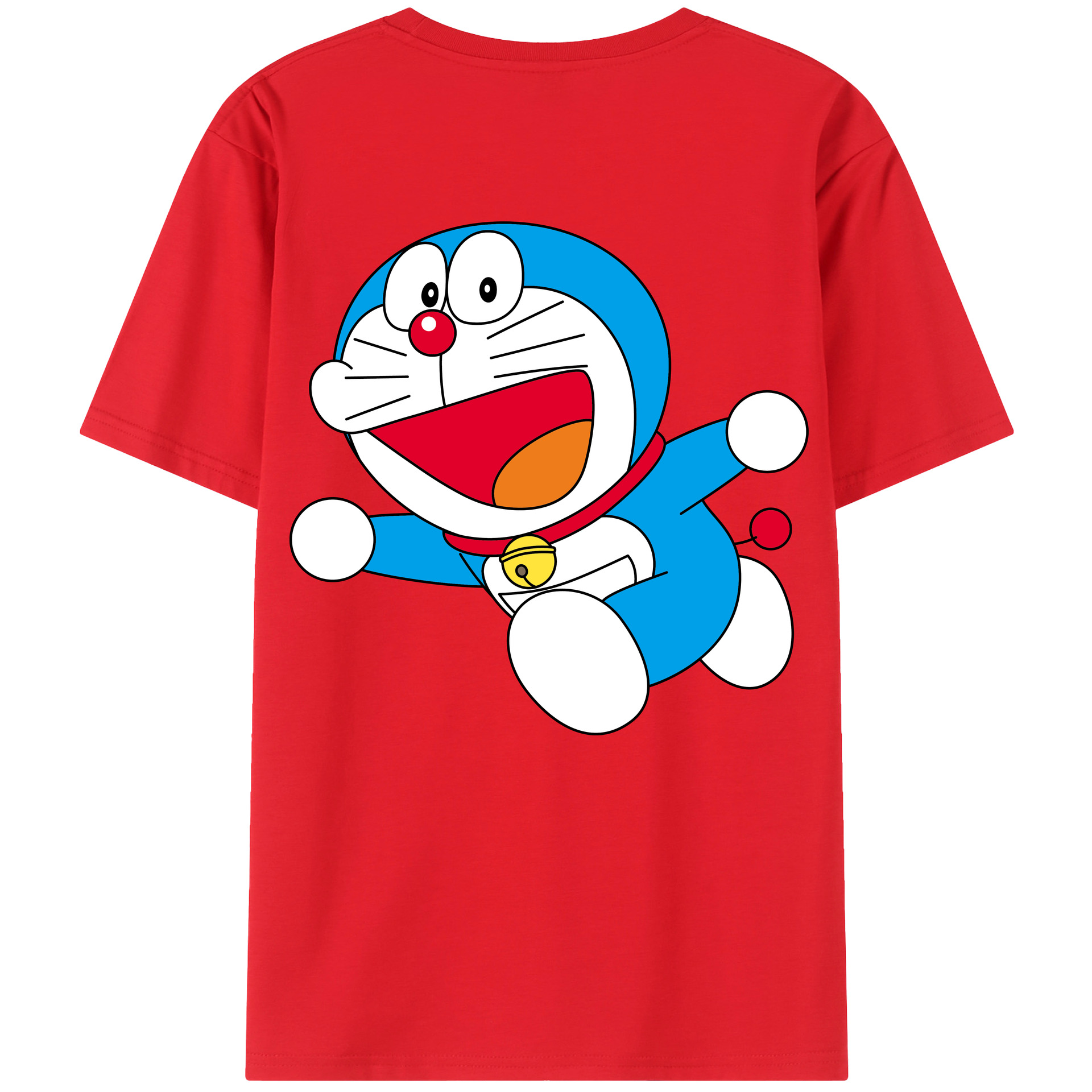 （画像用） ドラえもん Doraemon 綿100％ メンズ半袖Tシャツ（バックプリント） 通気性
