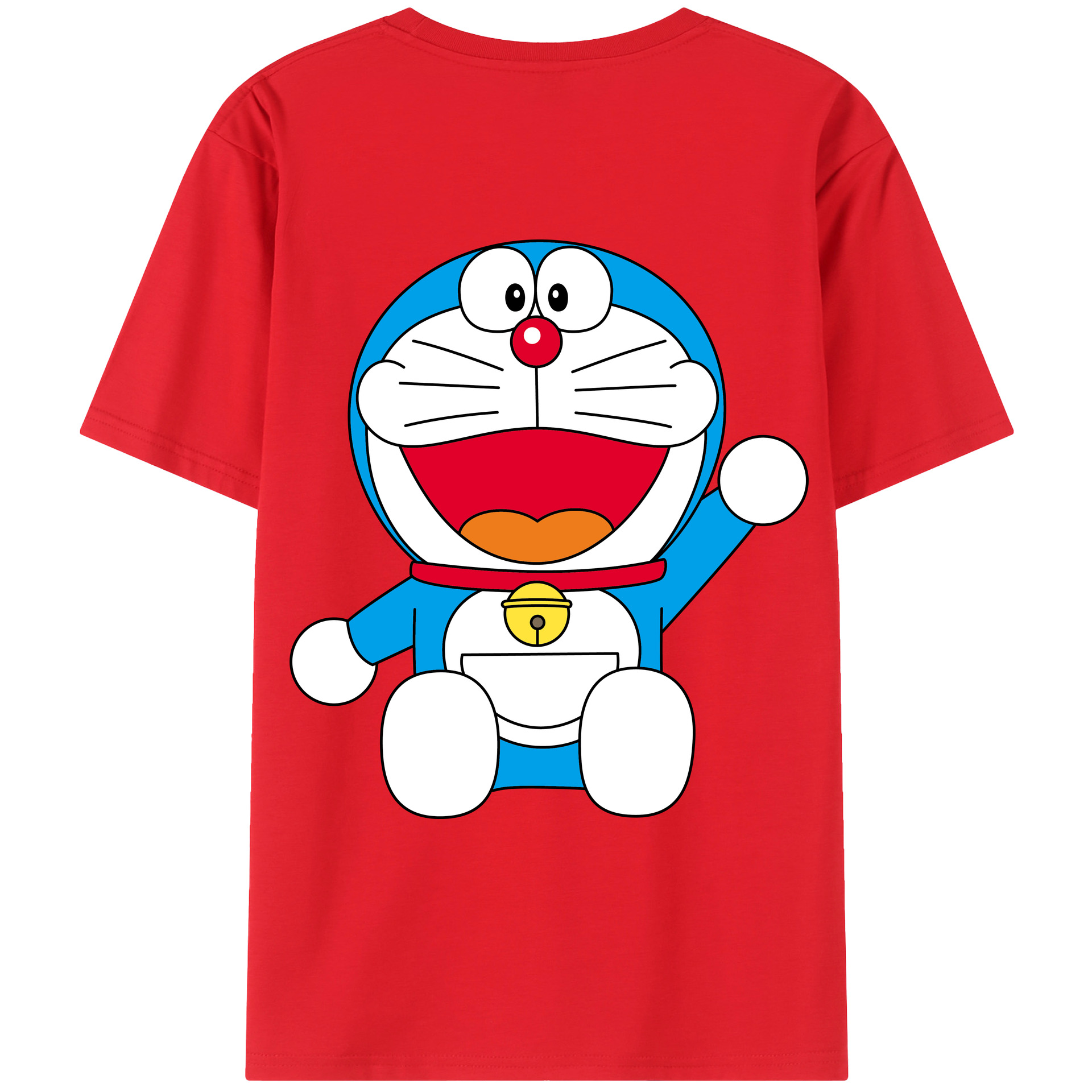 （画像用） ドラえもん Doraemon 綿100％ メンズ半袖Tシャツ（バックプリント） 通気性