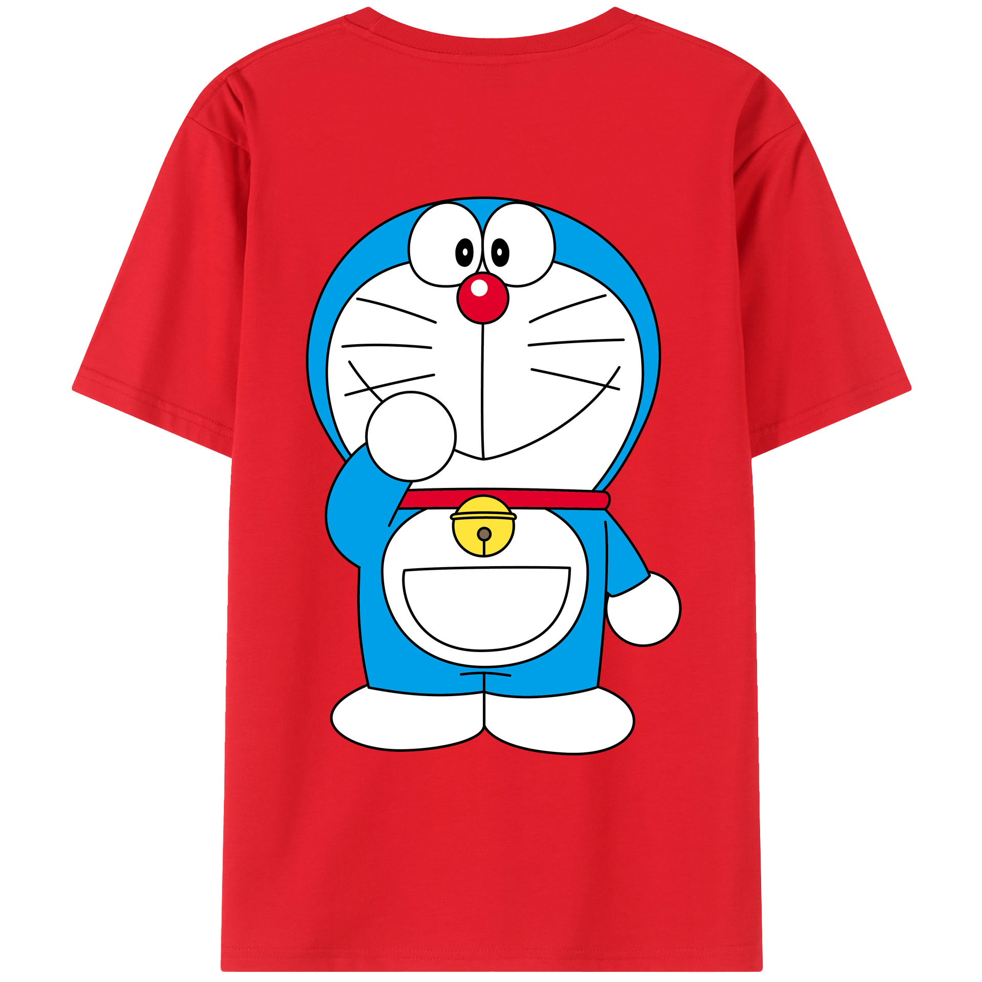 （画像用） ドラえもん Doraemon 綿100％ メンズ半袖Tシャツ（バックプリント） 通気性