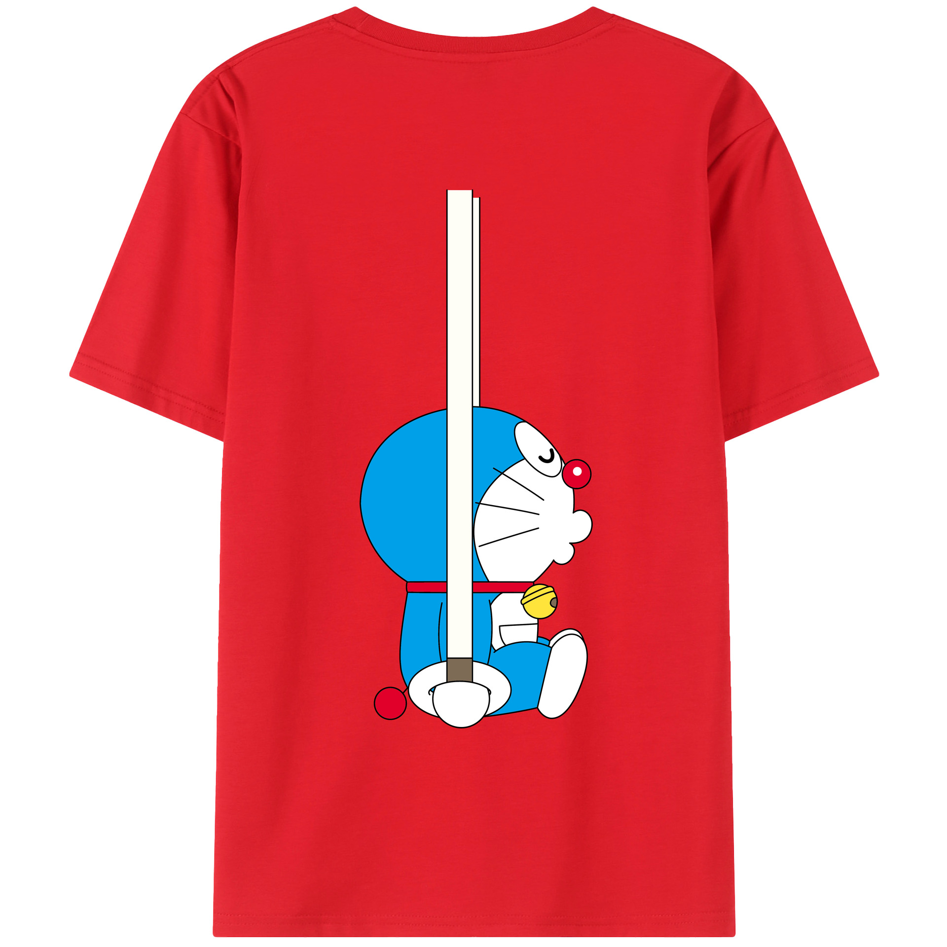 （画像用） ドラえもん Doraemon 綿100％ メンズ半袖Tシャツ（バックプリント） 通気性