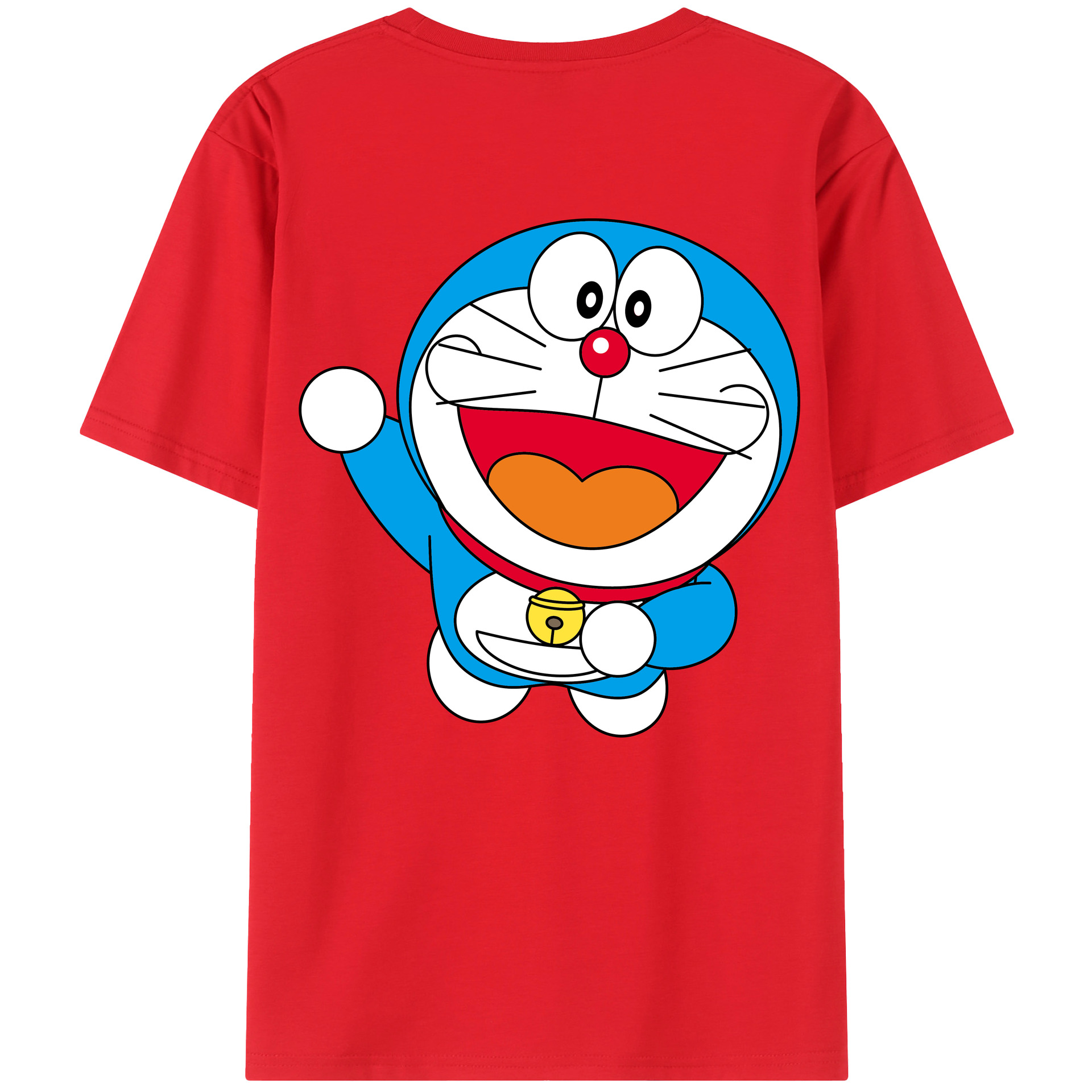 （画像用） ドラえもん Doraemon 綿100％ メンズ半袖Tシャツ（バックプリント） 通気性