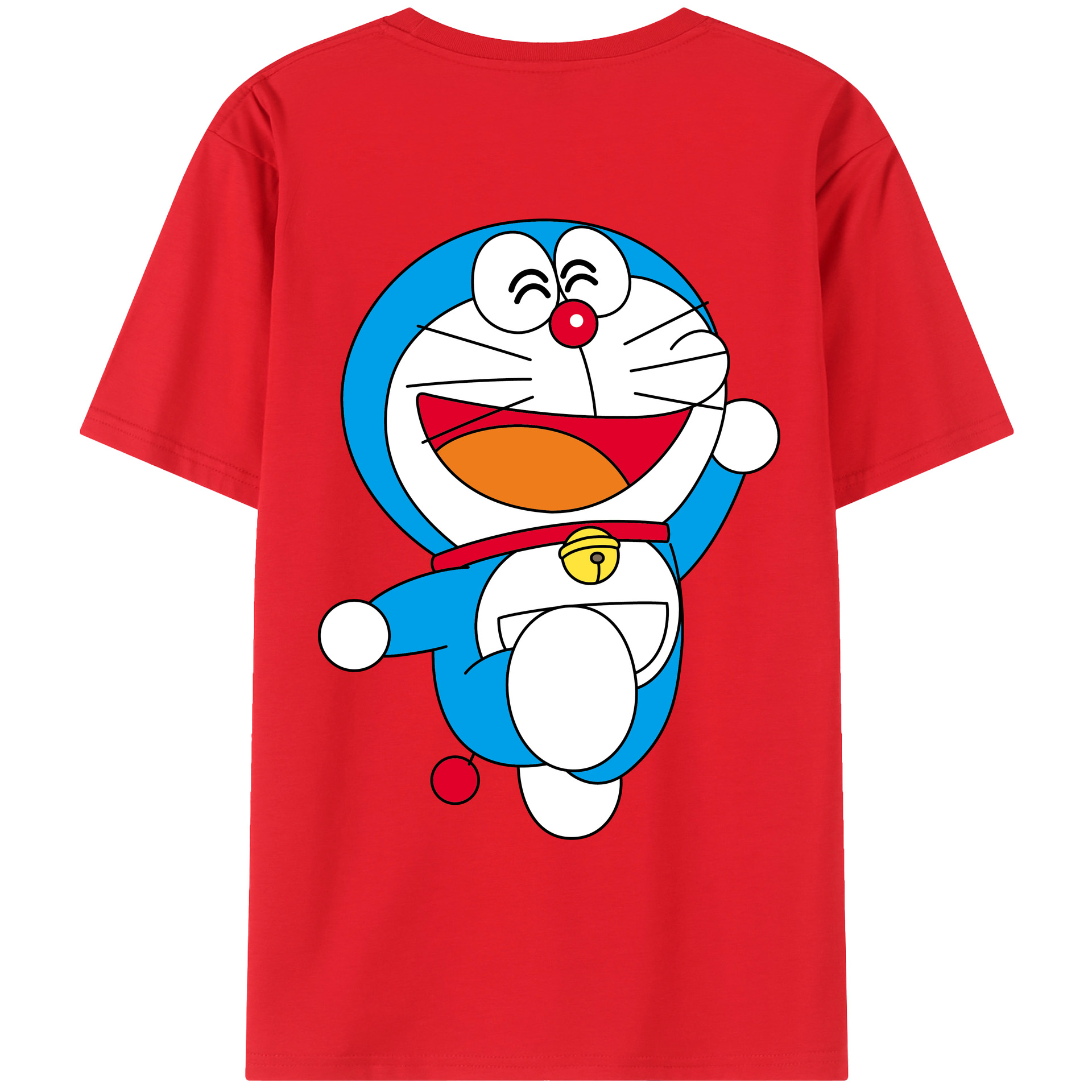 （画像用） ドラえもん Doraemon 綿100％ メンズ半袖Tシャツ（バックプリント） 通気性