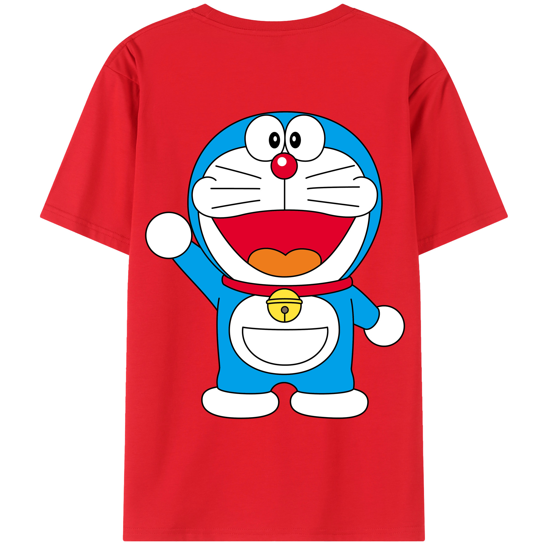 （画像用） ドラえもん Doraemon 綿100％ メンズ半袖Tシャツ（バックプリント） 通気性