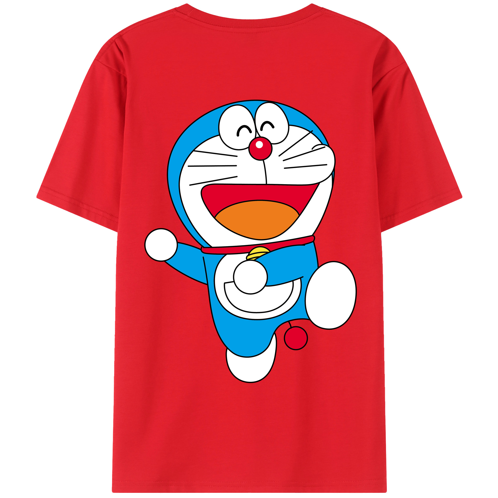 （画像用） ドラえもん Doraemon 綿100％ メンズ半袖Tシャツ（バックプリント） 通気性