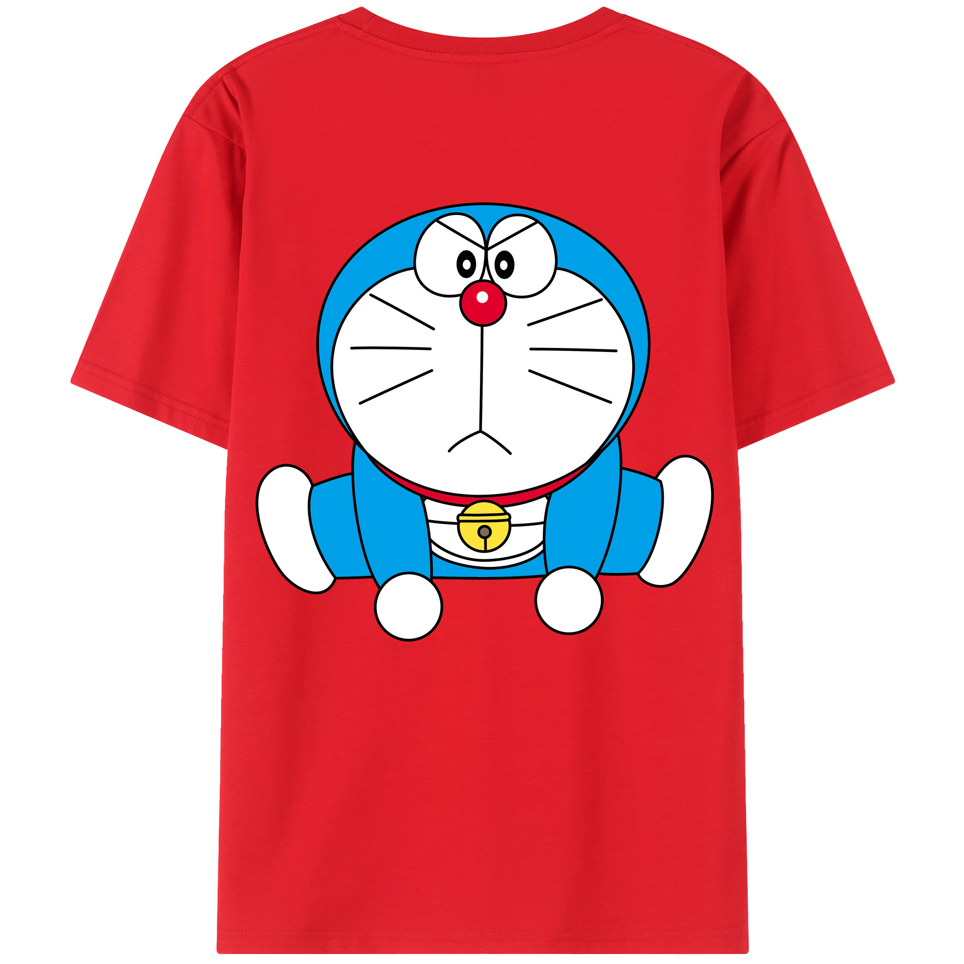 （画像用） ドラえもん Doraemon 綿100％ メンズ半袖Tシャツ（バックプリント） 通気性
