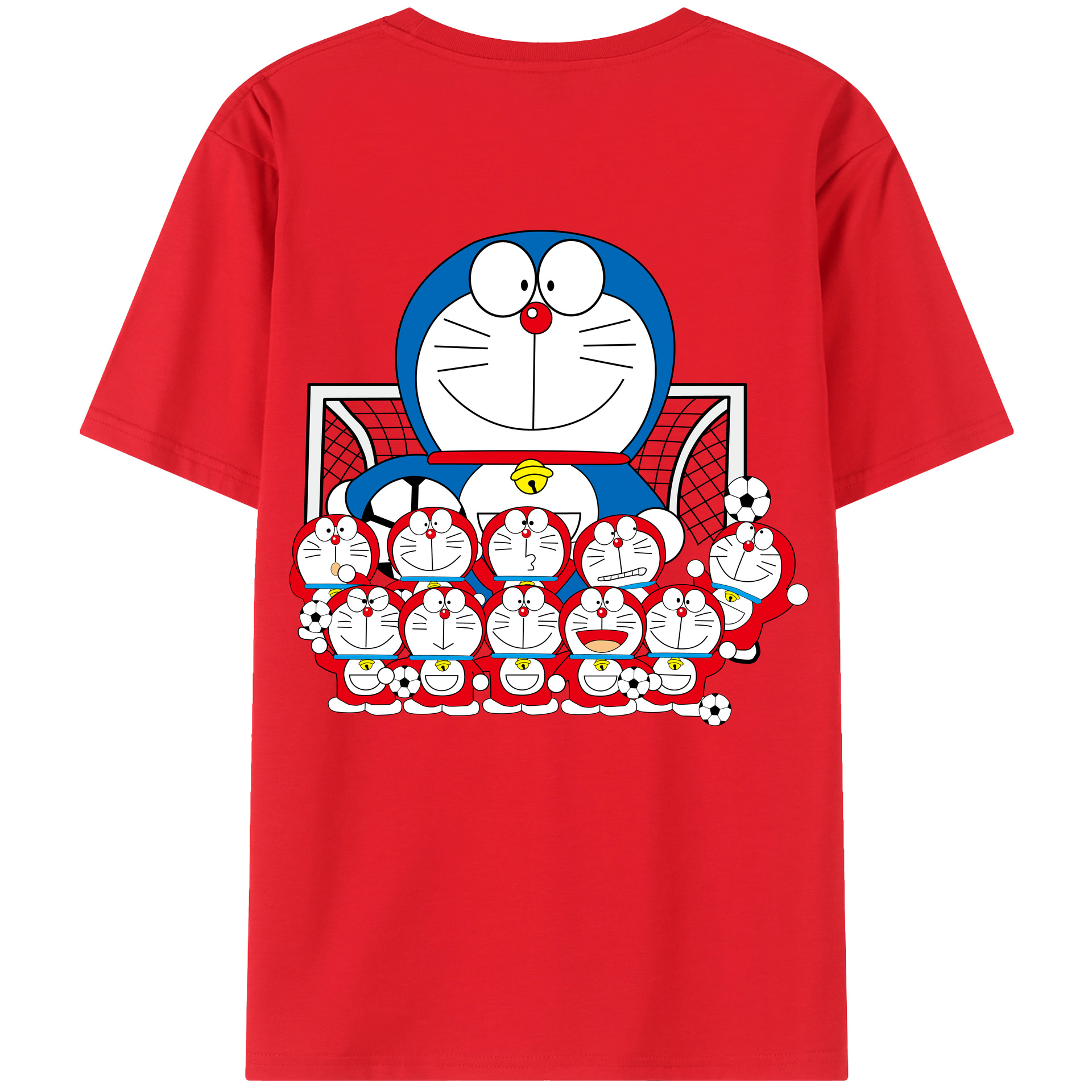 （画像用） ドラえもん Doraemon 綿100％ メンズ半袖Tシャツ（バックプリント） 通気性