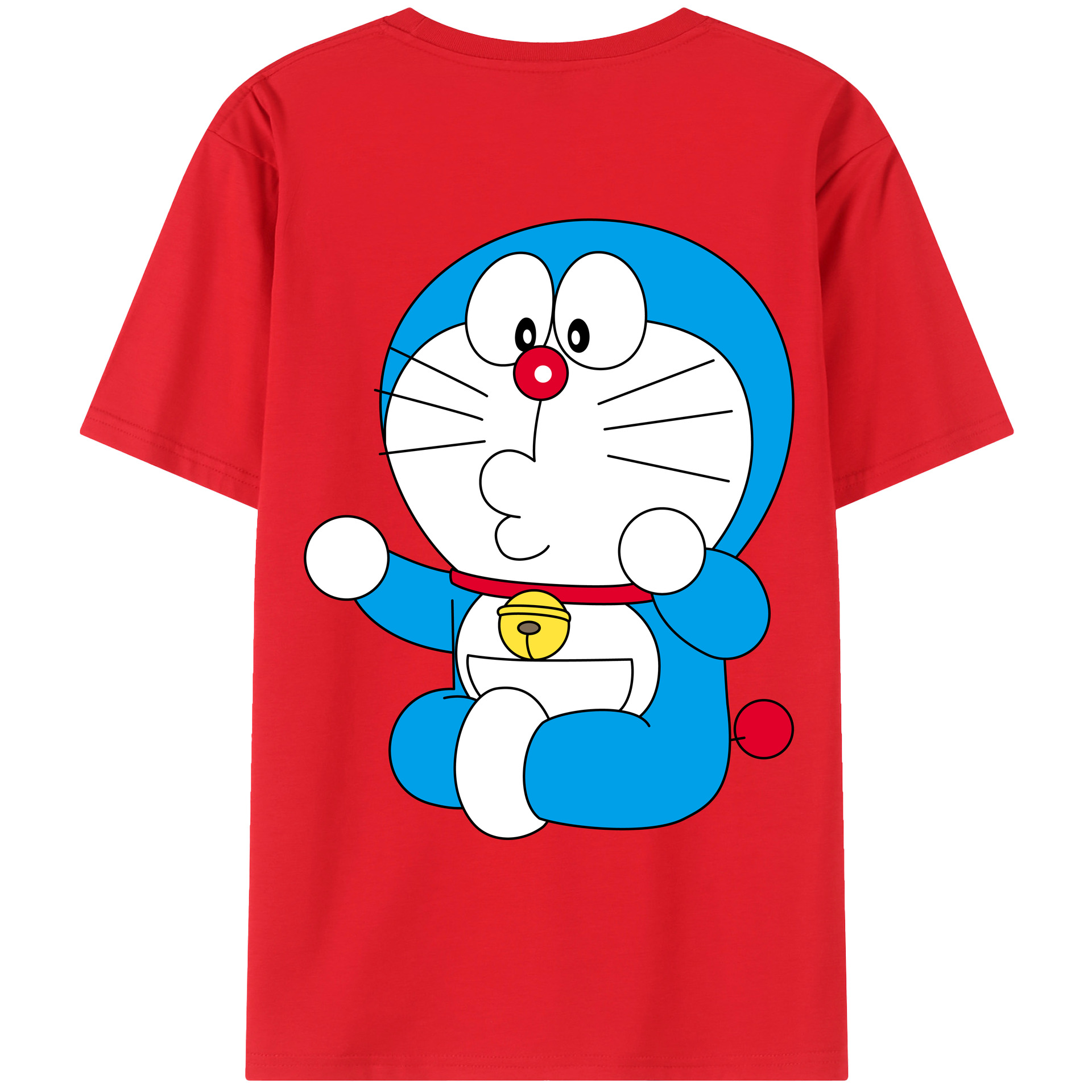 （画像用） ドラえもん Doraemon 綿100％ メンズ半袖Tシャツ（バックプリント） 通気性