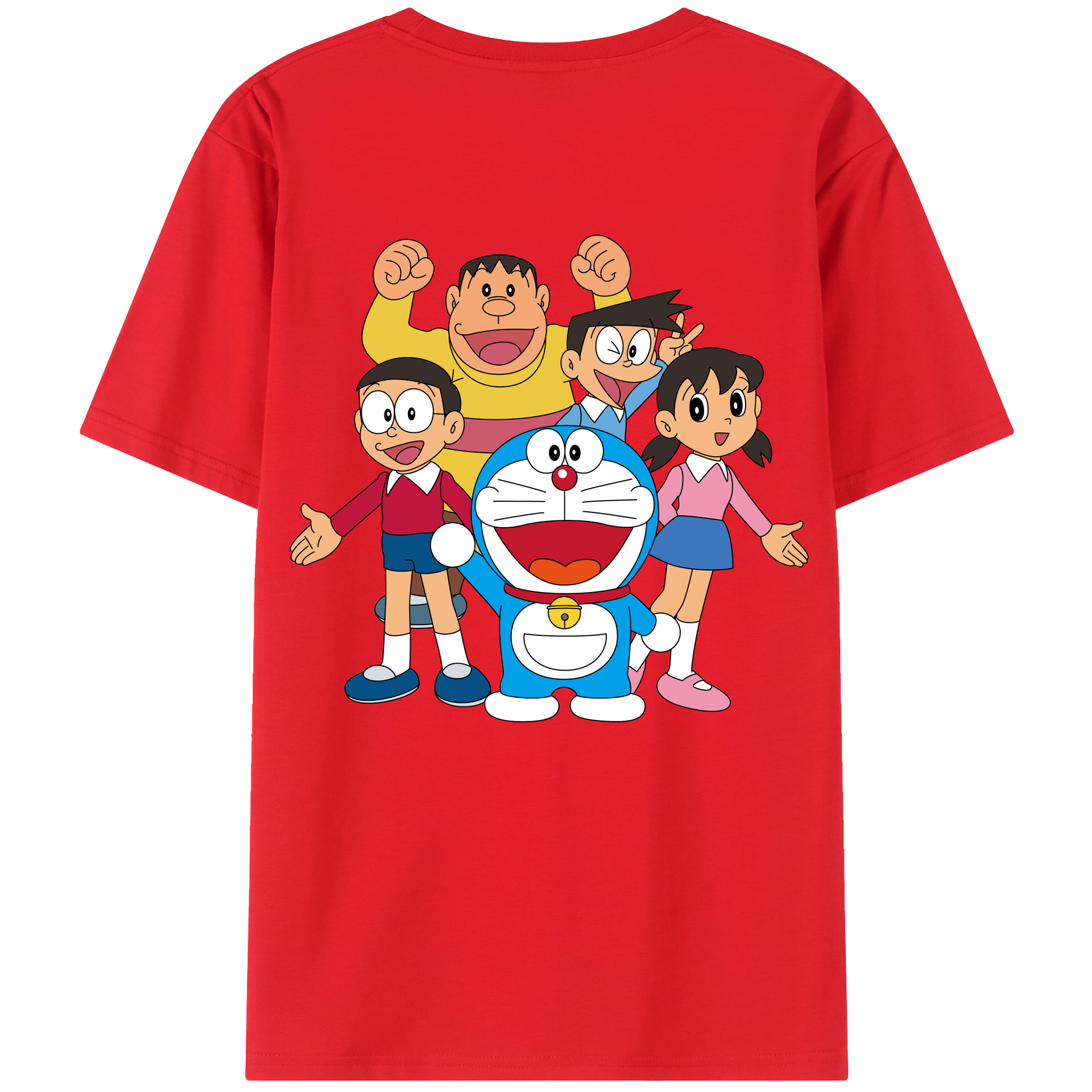（画像用） ドラえもん 骨川 スネ夫 Doraemon Honekawa Suneo 綿100％ メンズ半袖Tシャツ（バックプリント） 通気性