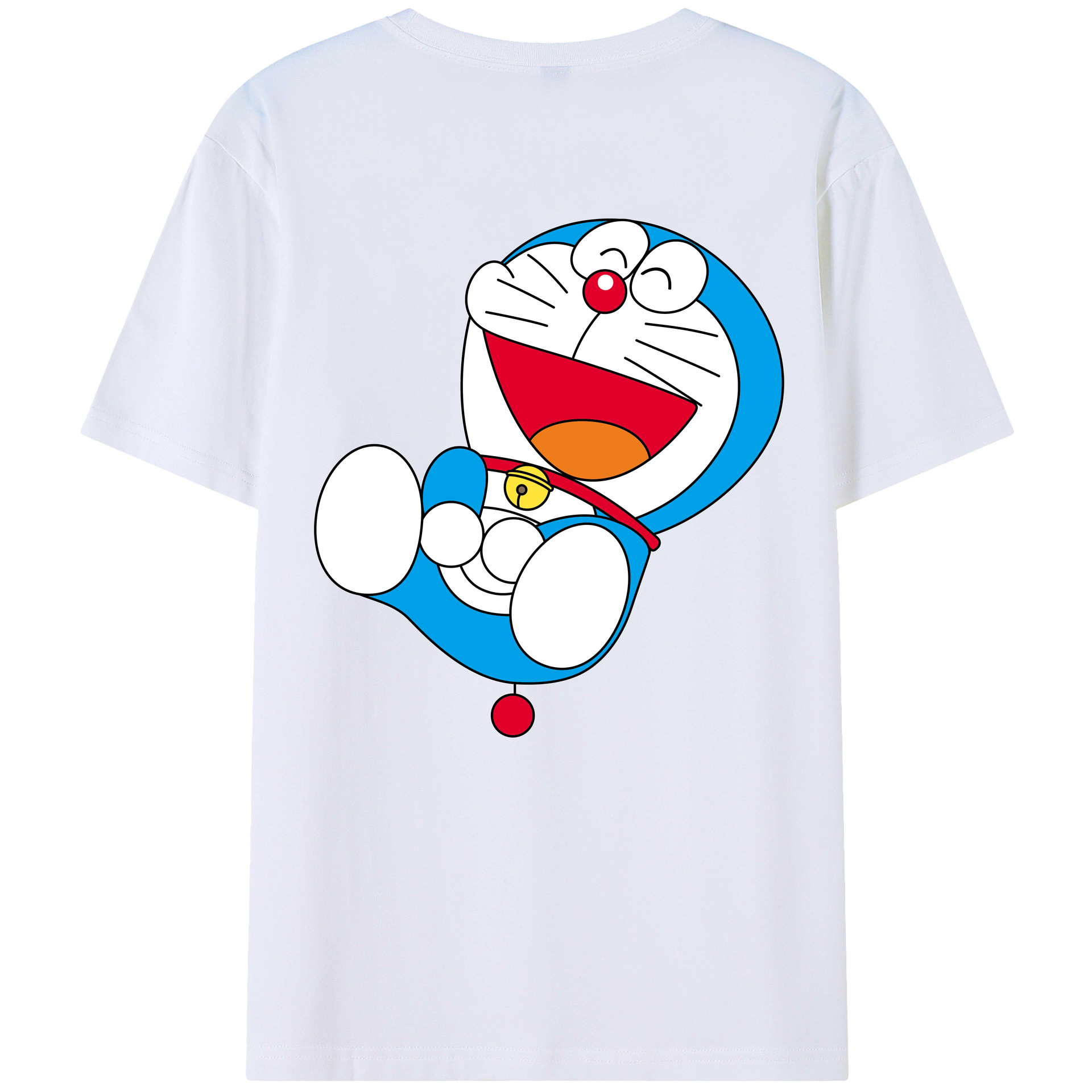 （画像用） ドラえもん Doraemon 綿100％ メンズ半袖Tシャツ（バックプリント） 通気性