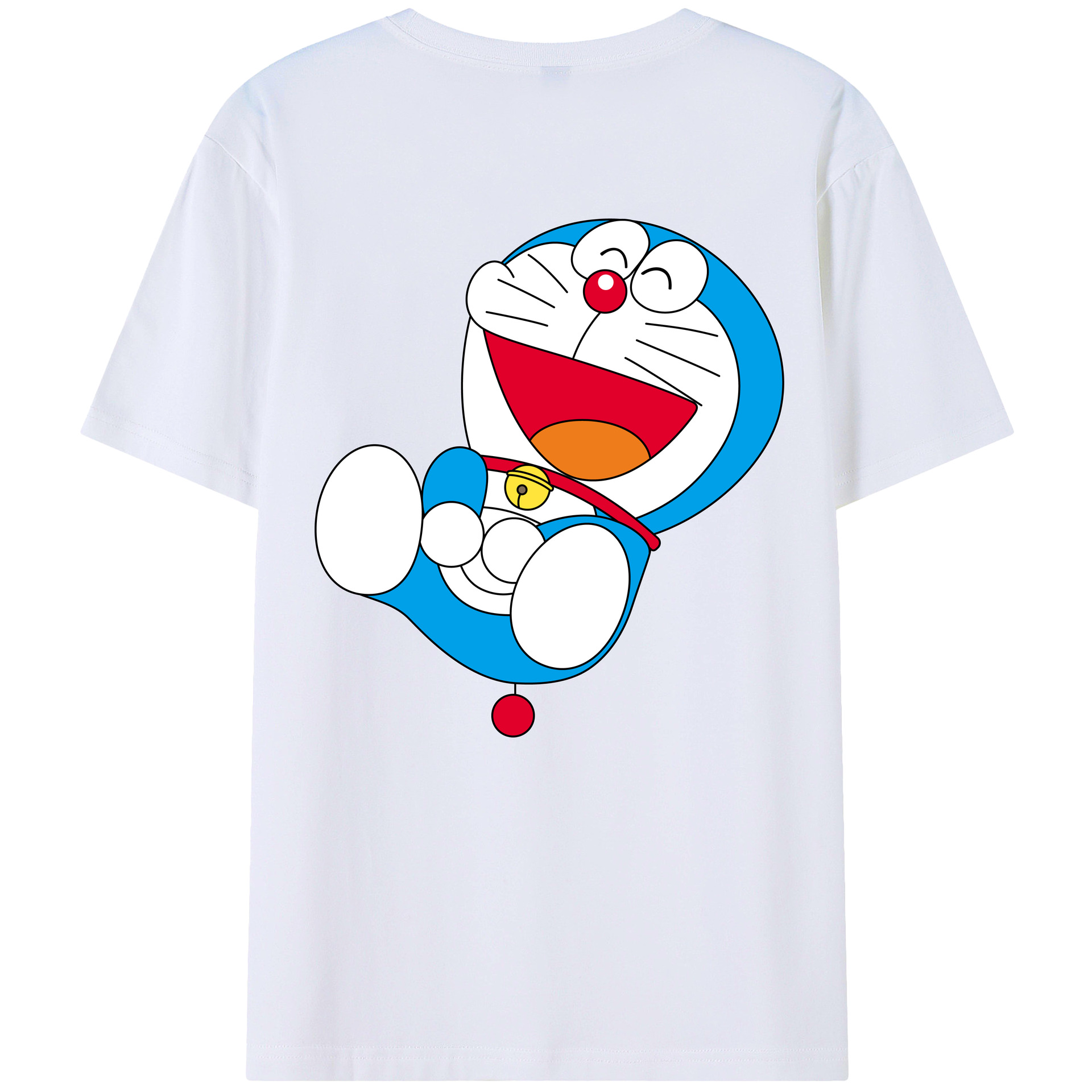 （画像用） ドラえもん Doraemon 綿100％ メンズ半袖Tシャツ（バックプリント） 通気性