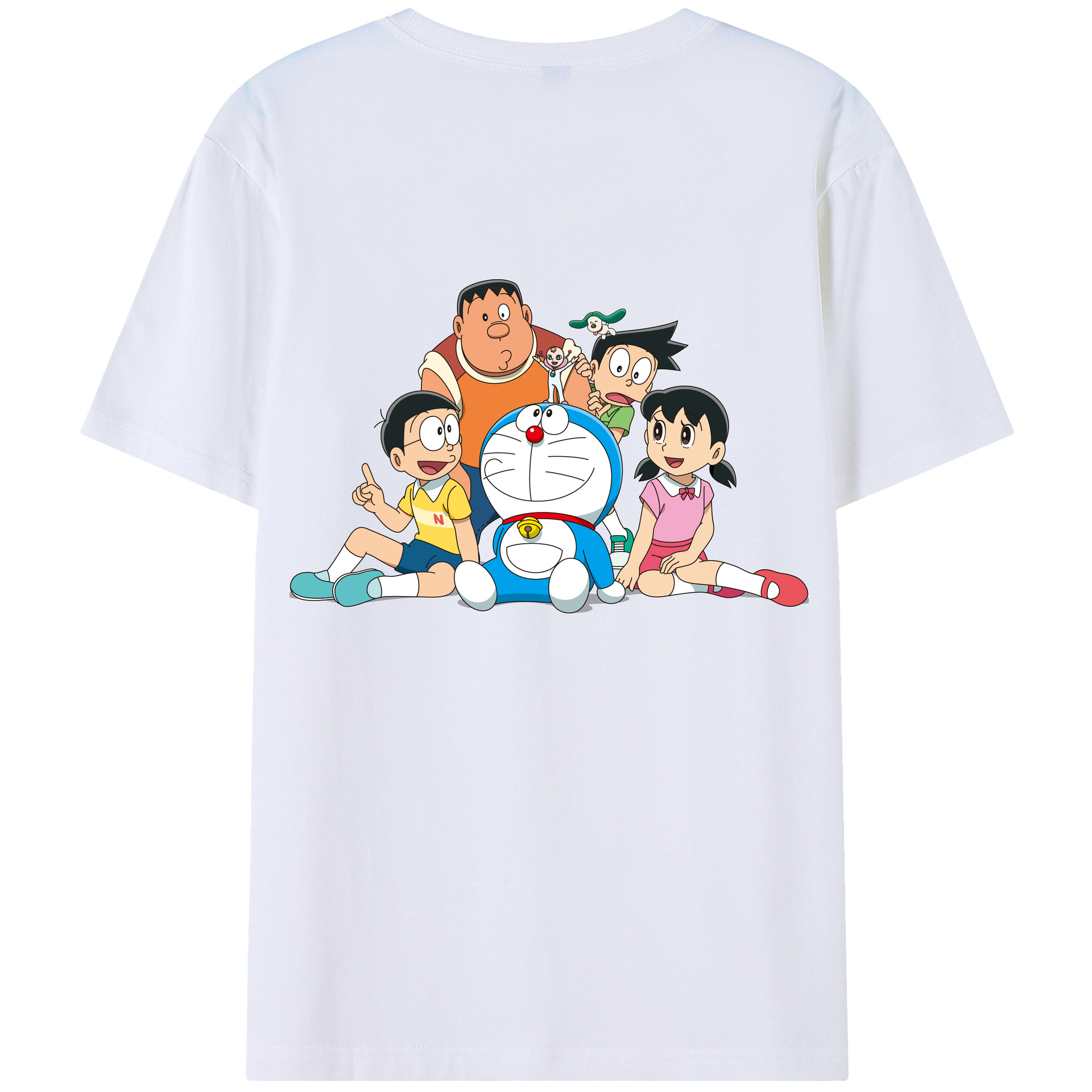 （画像用） ドラえもん Doraemon 綿100％ メンズ半袖Tシャツ（バックプリント） 通気性