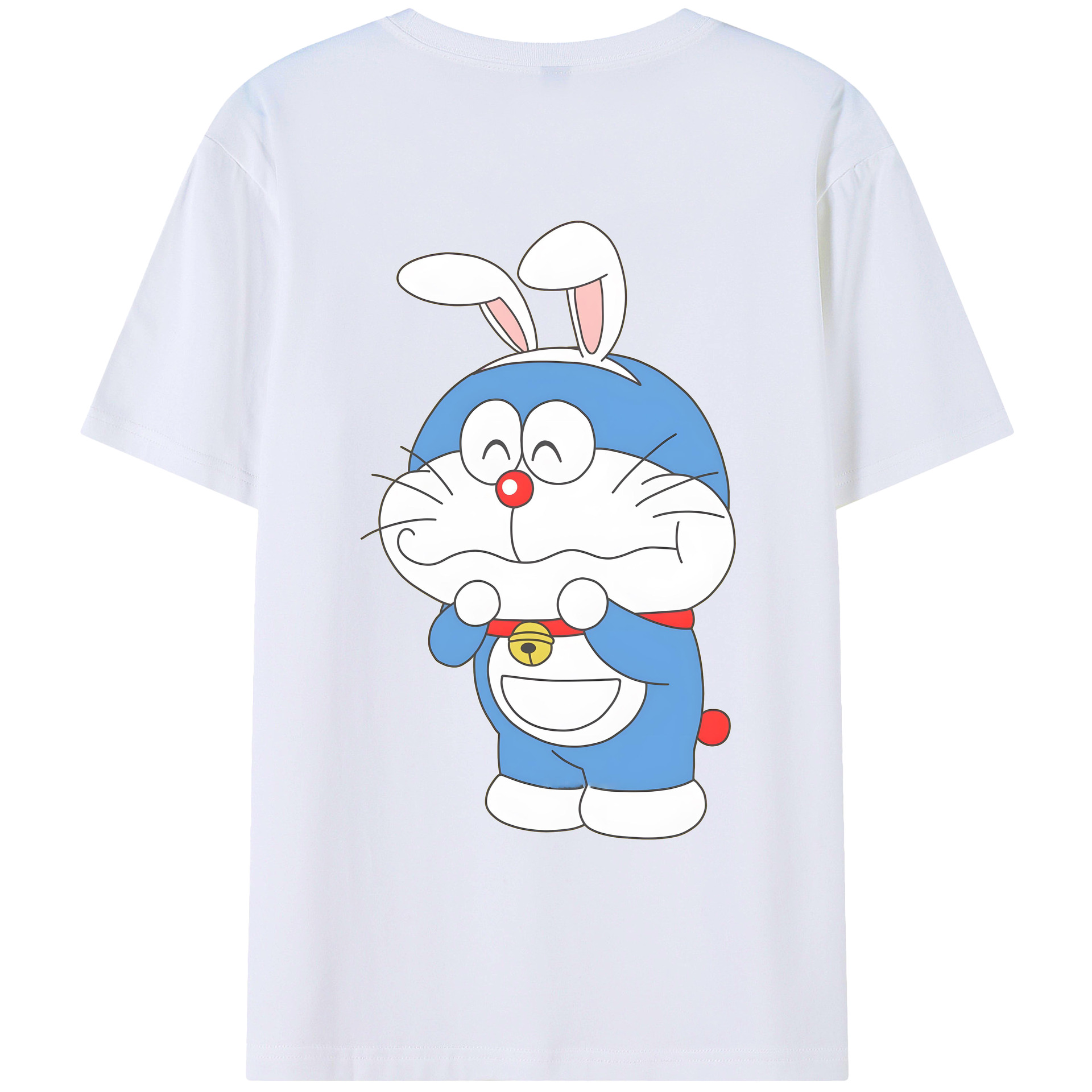 （画像用） ドラえもん Doraemon 綿100％ メンズ半袖Tシャツ（バックプリント） 通気性