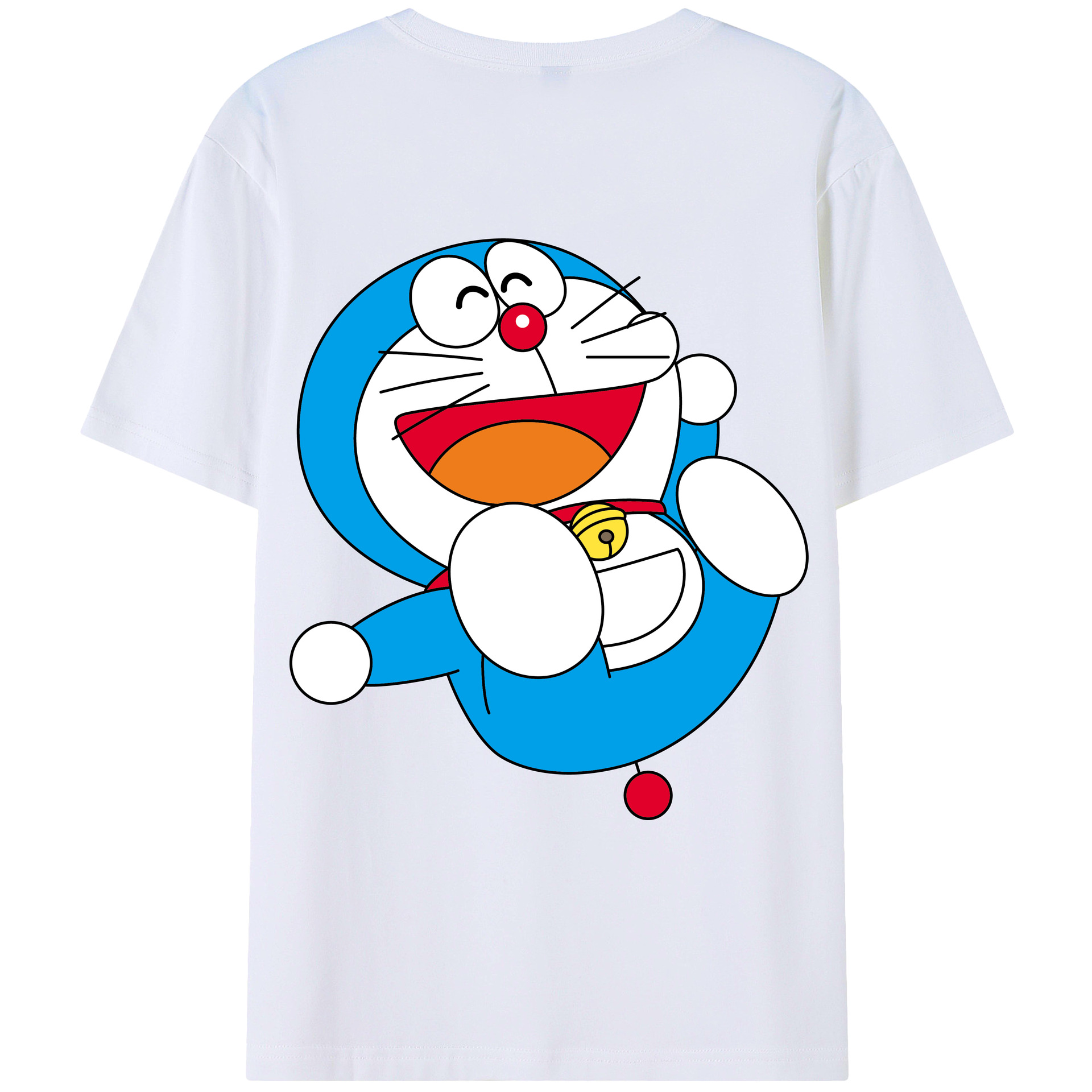 （画像用） ドラえもん Doraemon 綿100％ メンズ半袖Tシャツ（バックプリント） 通気性