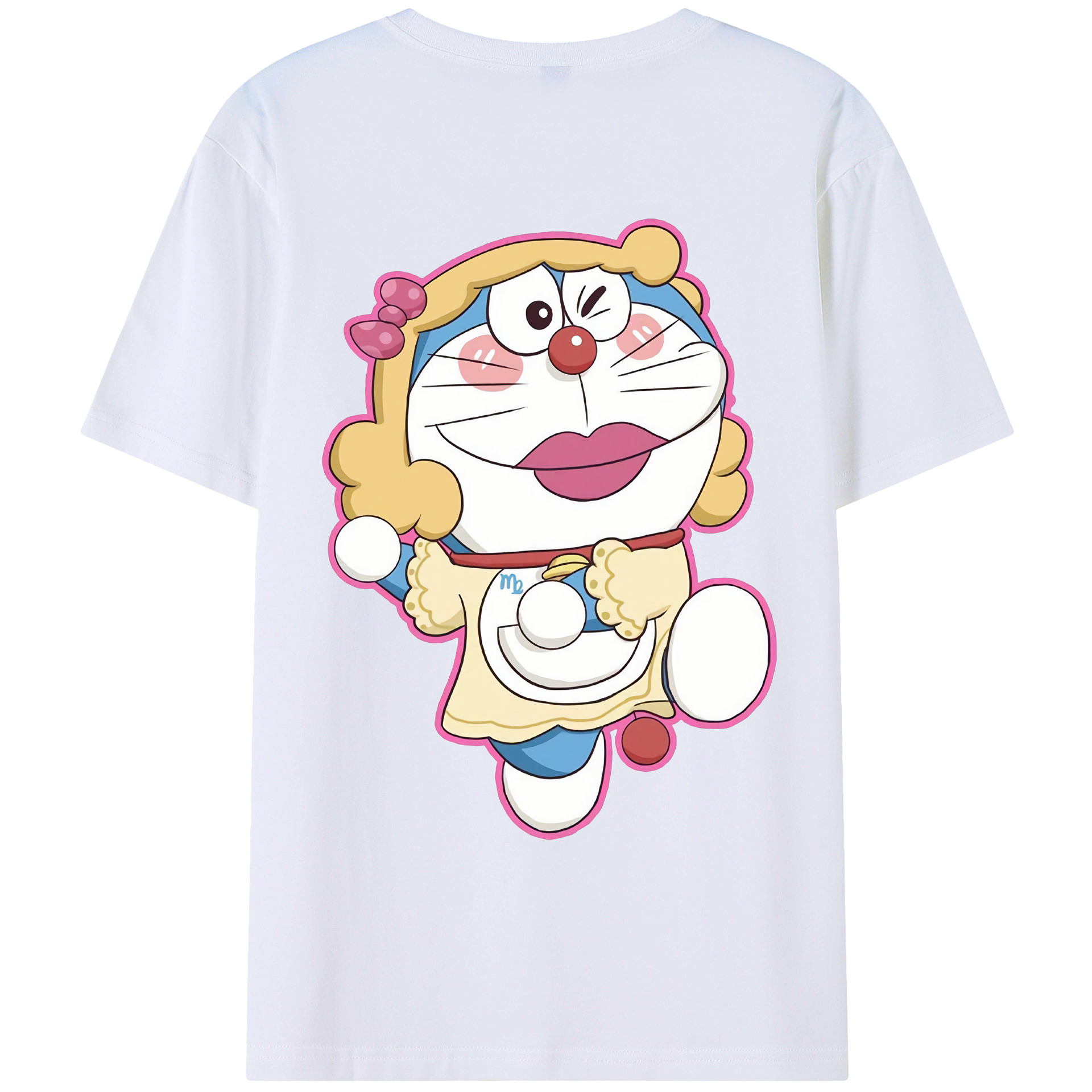 （画像用） ドラえもん Doraemon 綿100％ メンズ半袖Tシャツ（バックプリント） 通気性