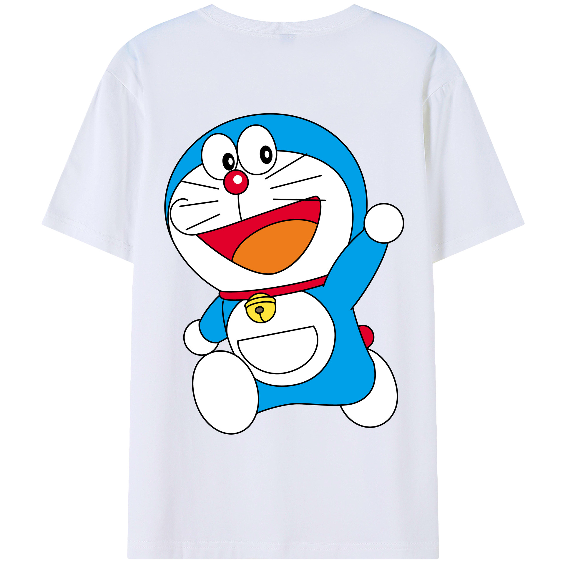 （画像用） ドラえもん Doraemon 綿100％ メンズ半袖Tシャツ（バックプリント） 通気性