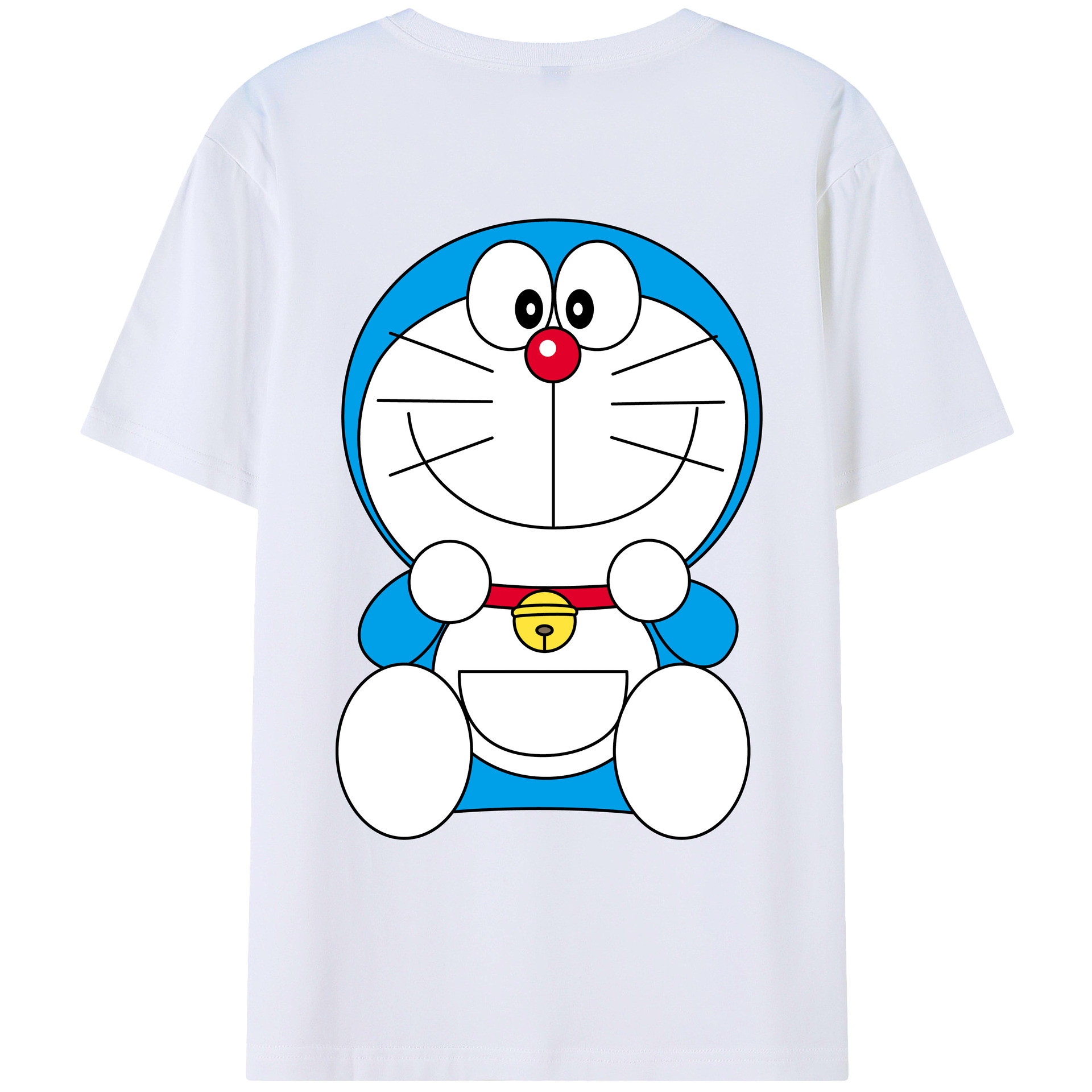 （画像用） ドラえもん Doraemon 綿100％ メンズ半袖Tシャツ（バックプリント） 通気性
