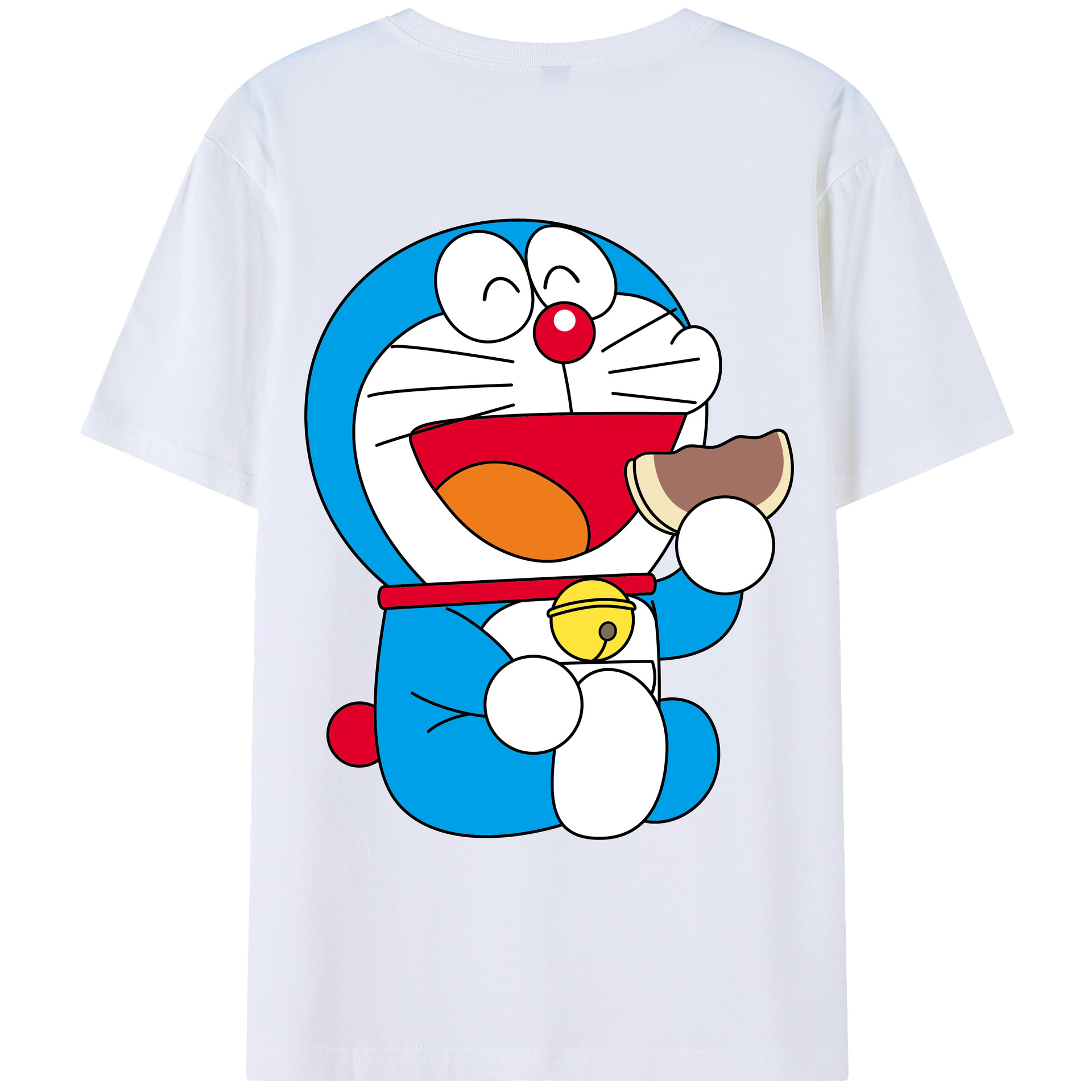 （画像用） ドラえもん Doraemon 綿100％ メンズ半袖Tシャツ（バックプリント） 通気性