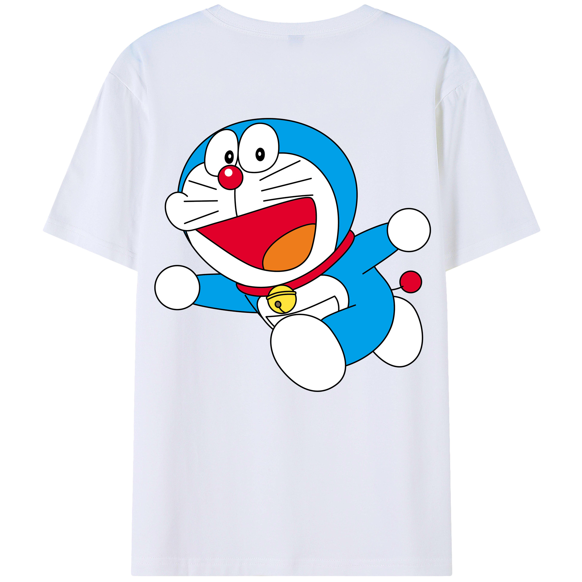 （画像用） ドラえもん Doraemon 綿100％ メンズ半袖Tシャツ（バックプリント） 通気性