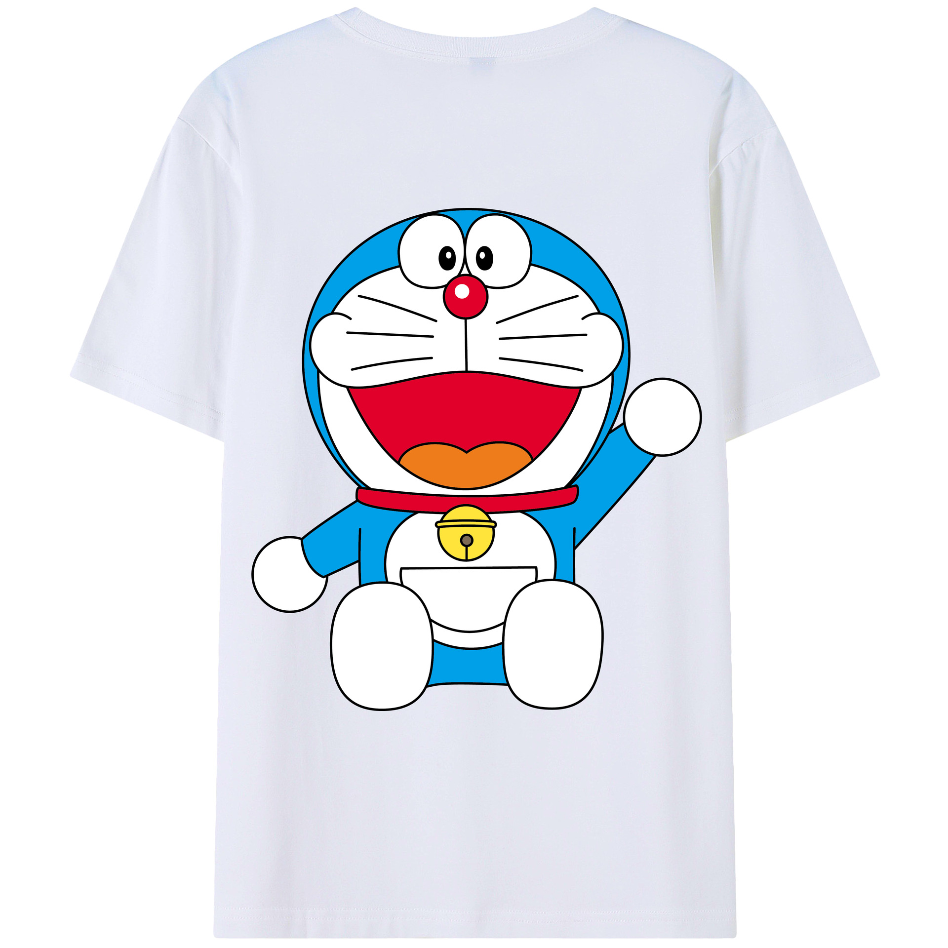 （画像用） ドラえもん Doraemon 綿100％ メンズ半袖Tシャツ（バックプリント） 通気性