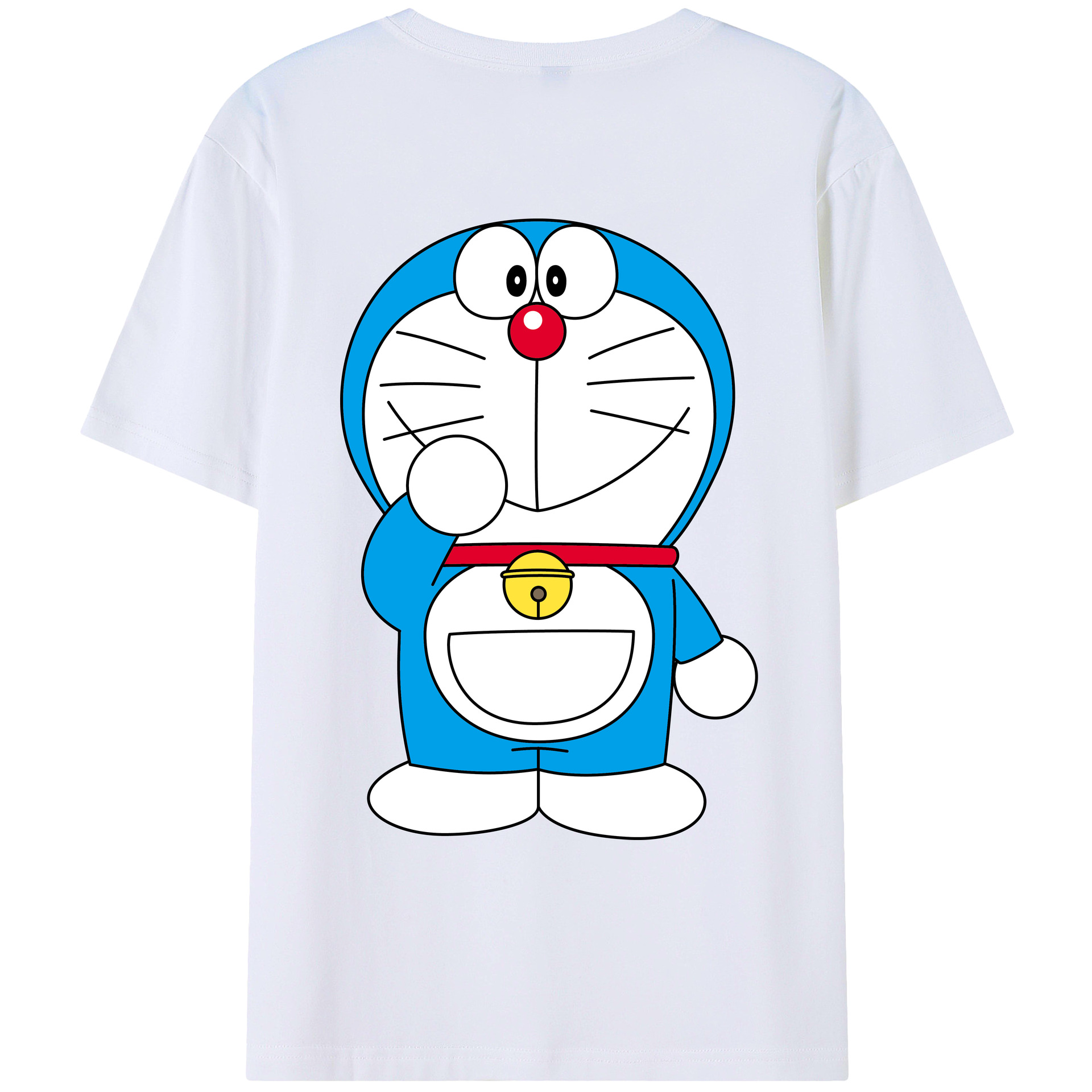 （画像用） ドラえもん Doraemon 綿100％ メンズ半袖Tシャツ（バックプリント） 通気性