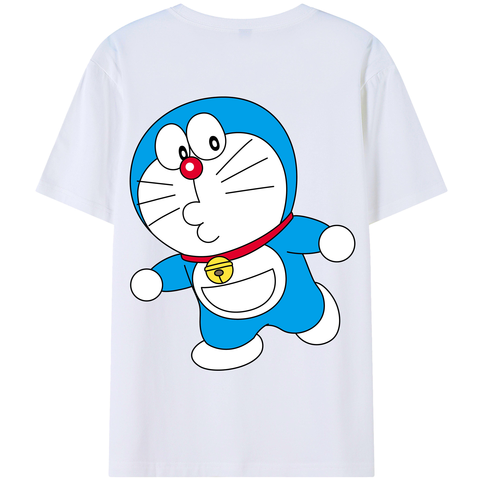 （画像用） ドラえもん Doraemon 綿100％ メンズ半袖Tシャツ（バックプリント） 通気性