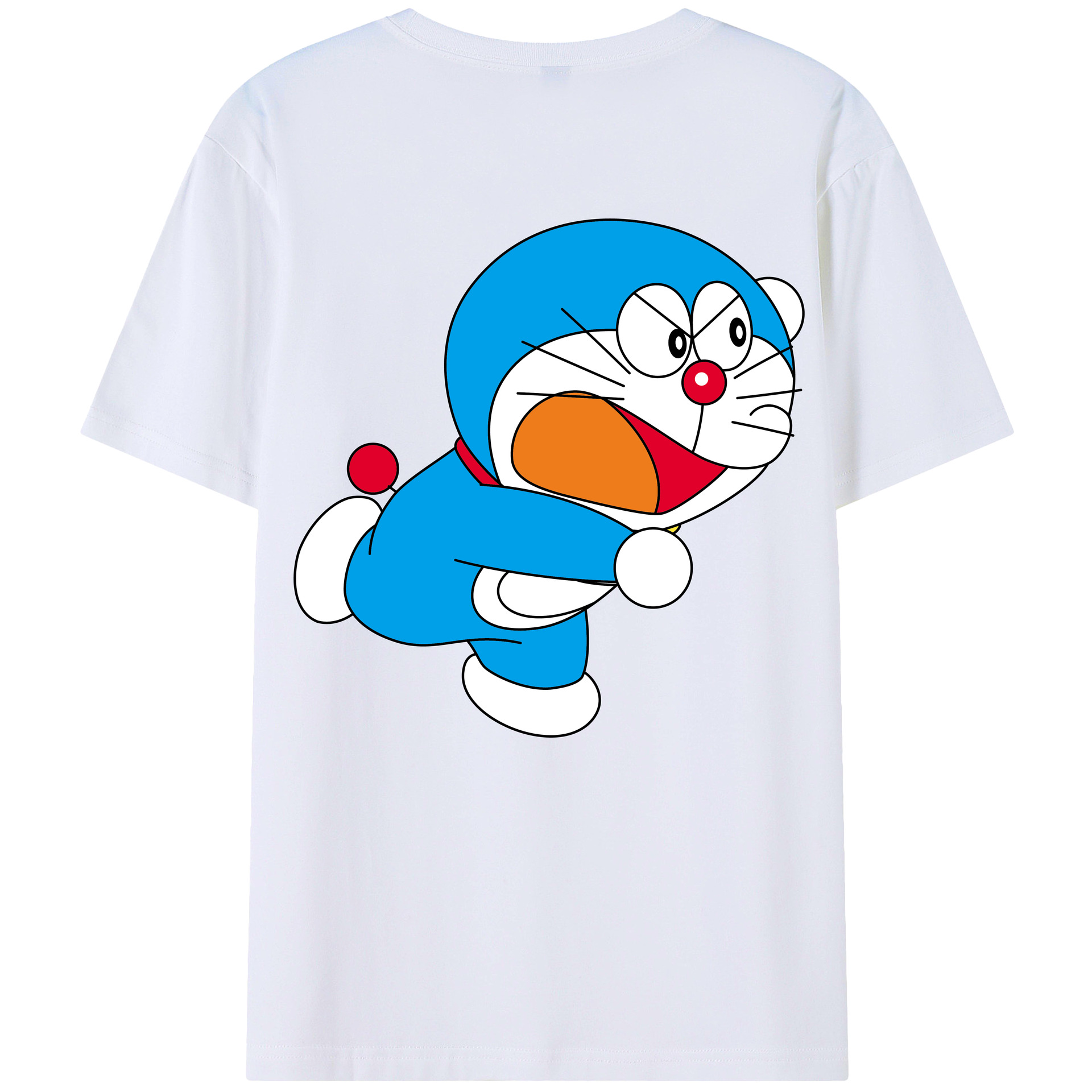 （画像用） ドラえもん Doraemon 綿100％ メンズ半袖Tシャツ（バックプリント） 通気性