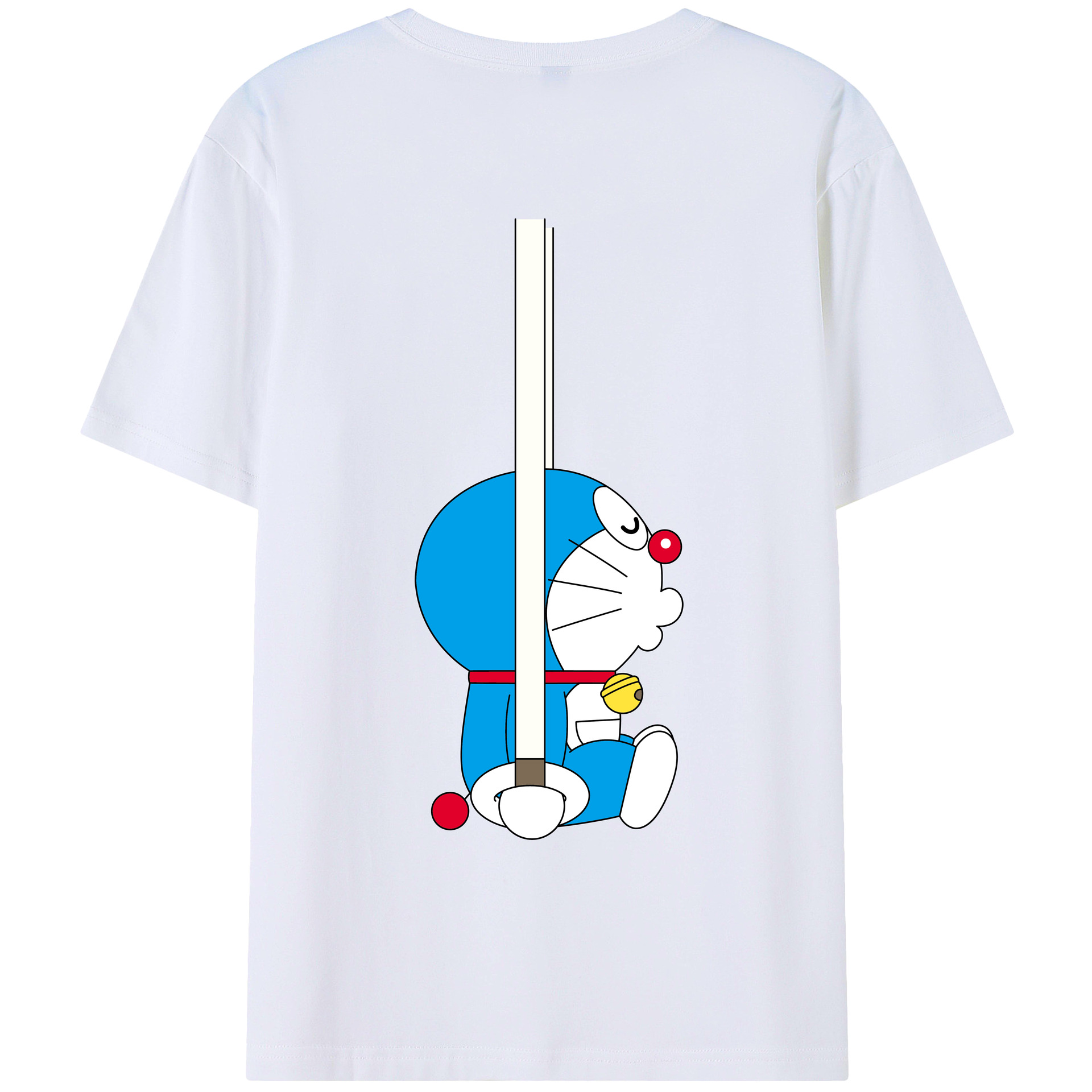 （画像用） ドラえもん Doraemon 綿100％ メンズ半袖Tシャツ（バックプリント） 通気性