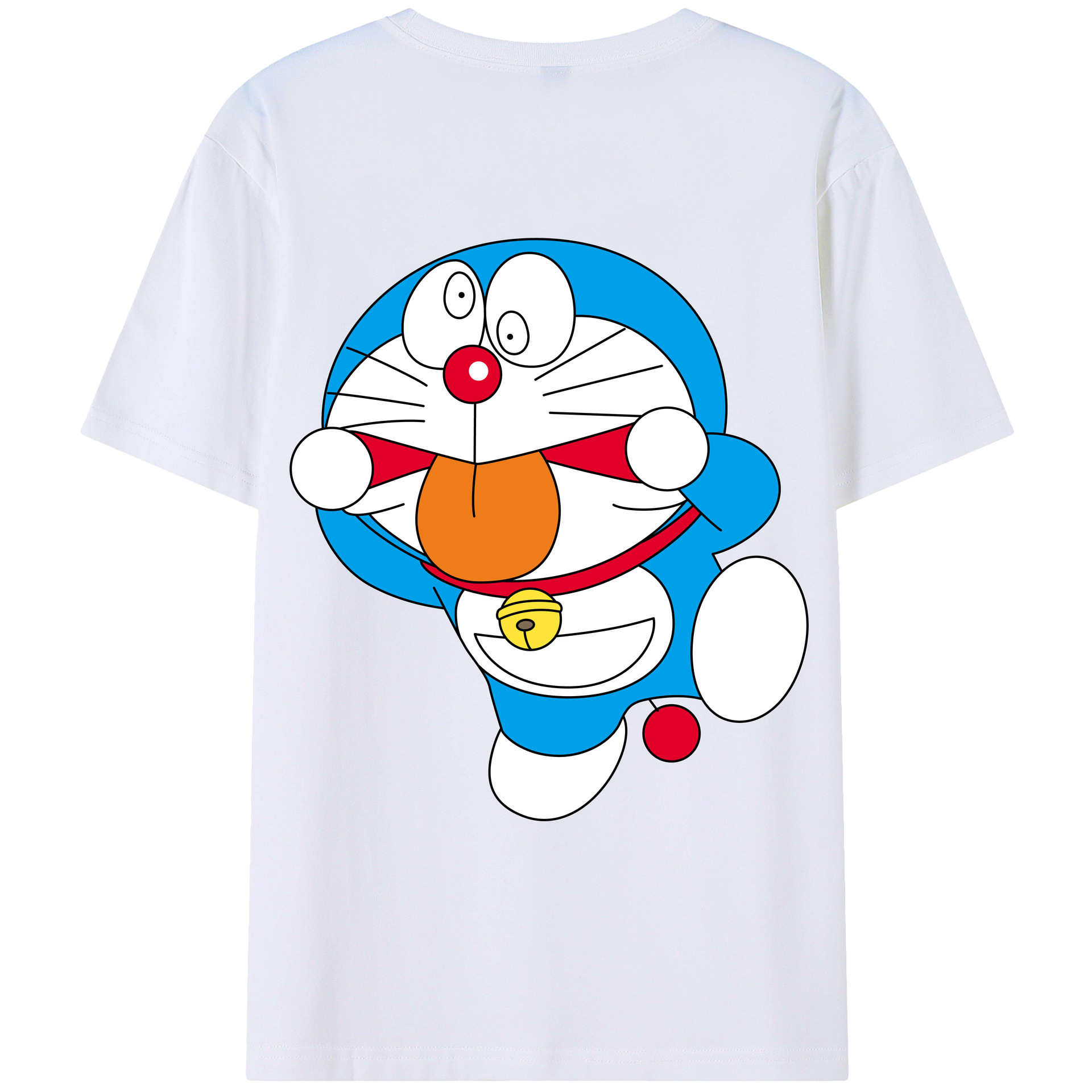 （画像用） ドラえもん Doraemon 綿100％ メンズ半袖Tシャツ（バックプリント） 通気性